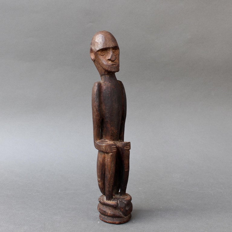 Wooden Sculpture or Carving of Sitting Figure from Sumba Island
