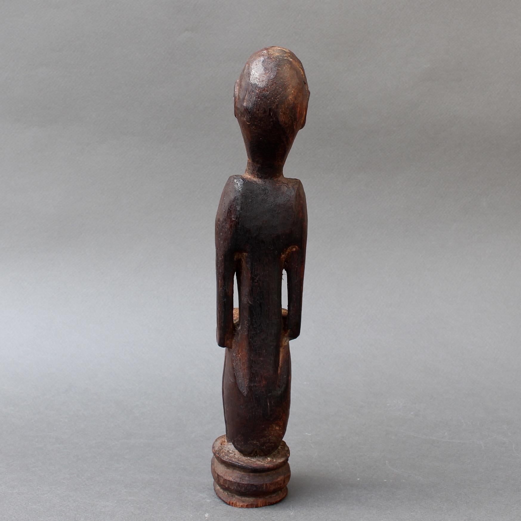 20th Century Wooden Sculpture or Carving of Sitting Figure from Sumba Island, Indonesia