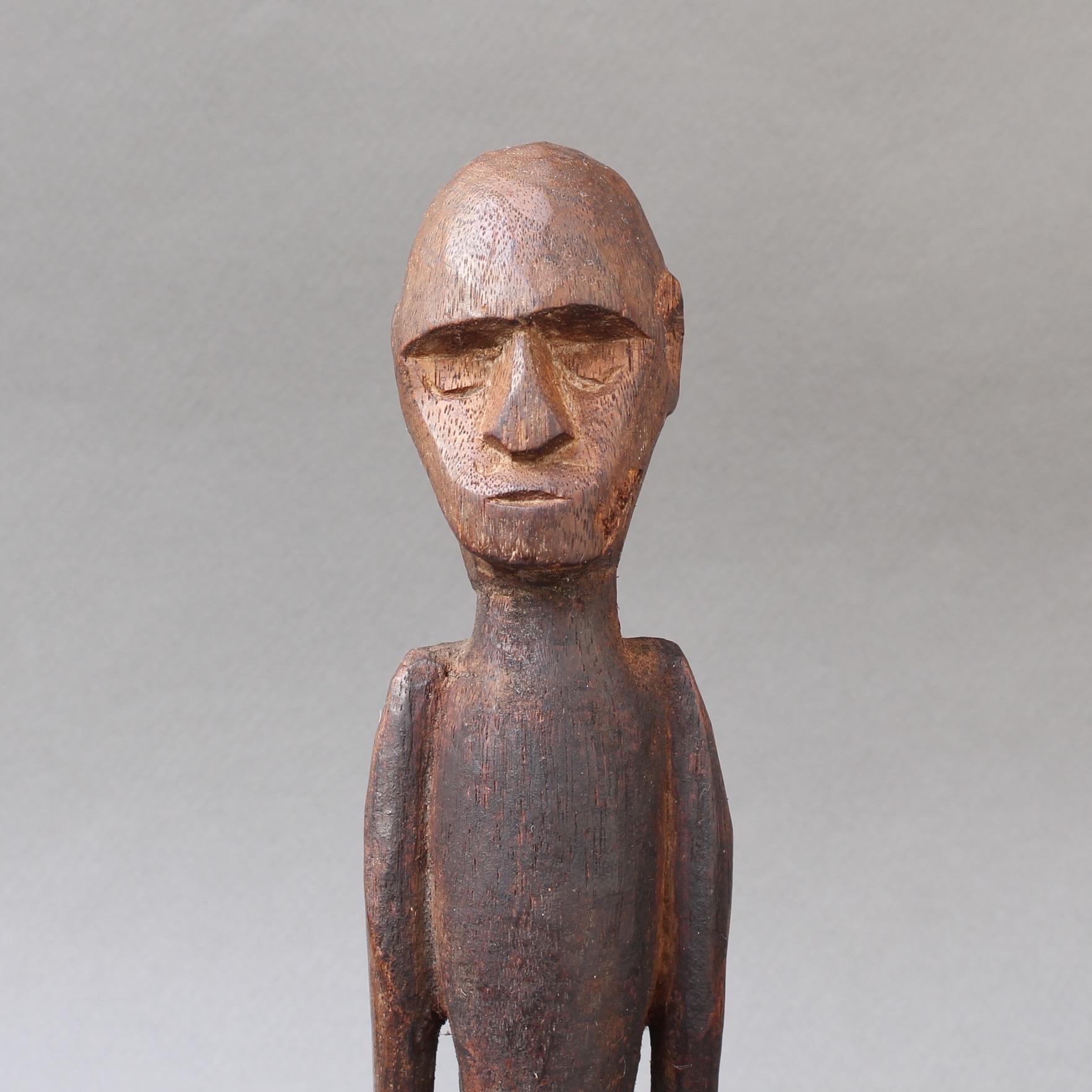 Wooden Sculpture or Carving of Sitting Figure from Sumba Island, Indonesia 1