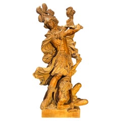 Wooden sculpture depicting San Martino