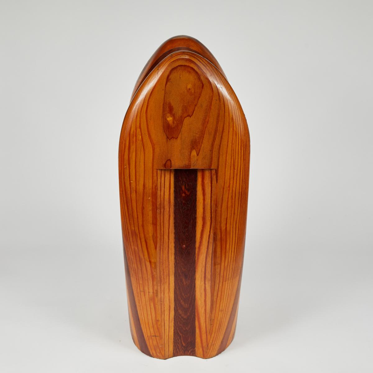 Mid-Century Modern Abstract Wooden Sculpture by Cervino