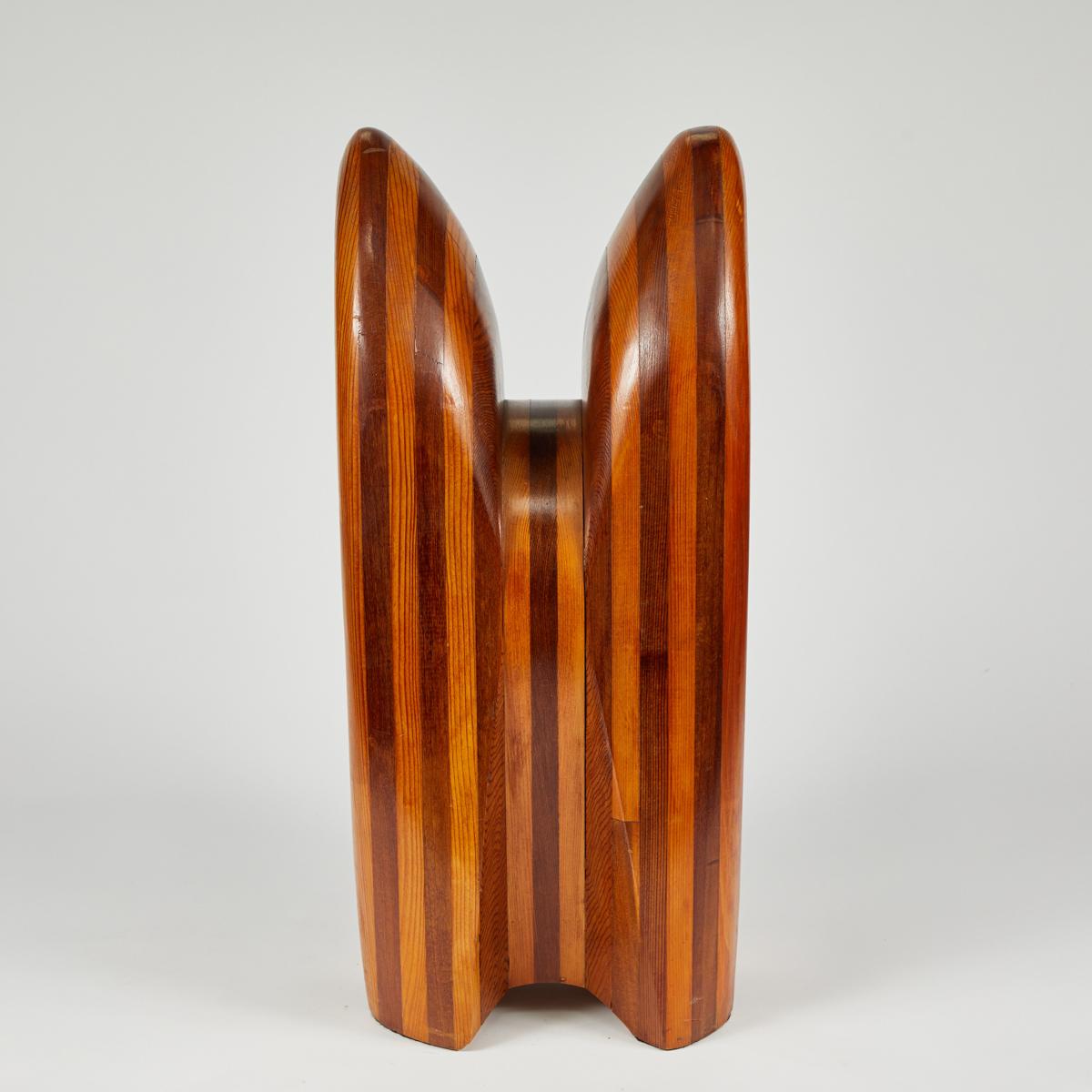 Late 20th Century Abstract Wooden Sculpture by Cervino