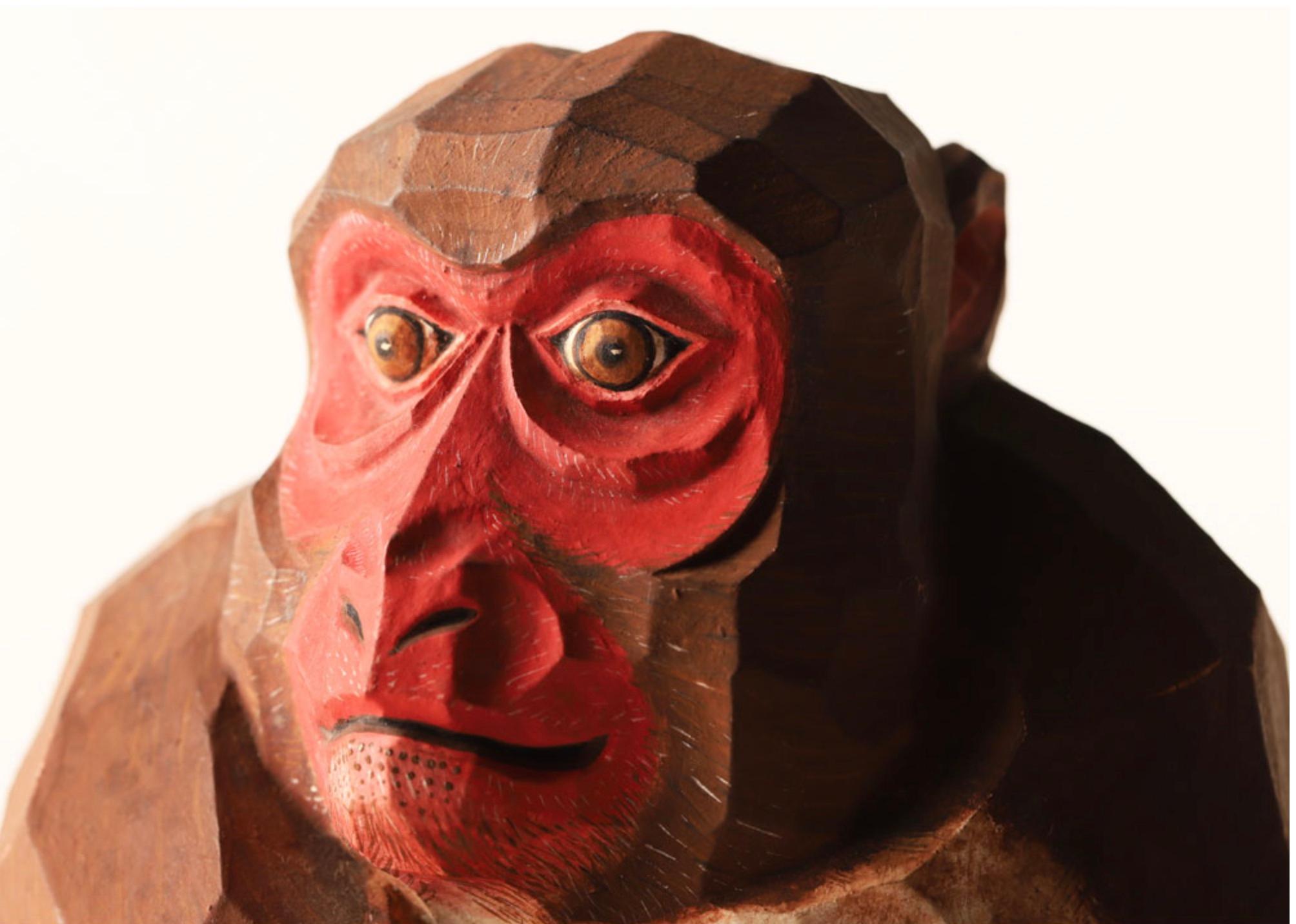 Sculpté à la main Sculpture en bois 