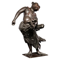 Wooden sculpture of a Dancing Tengu, Late Edo–Meiji Period, Japan