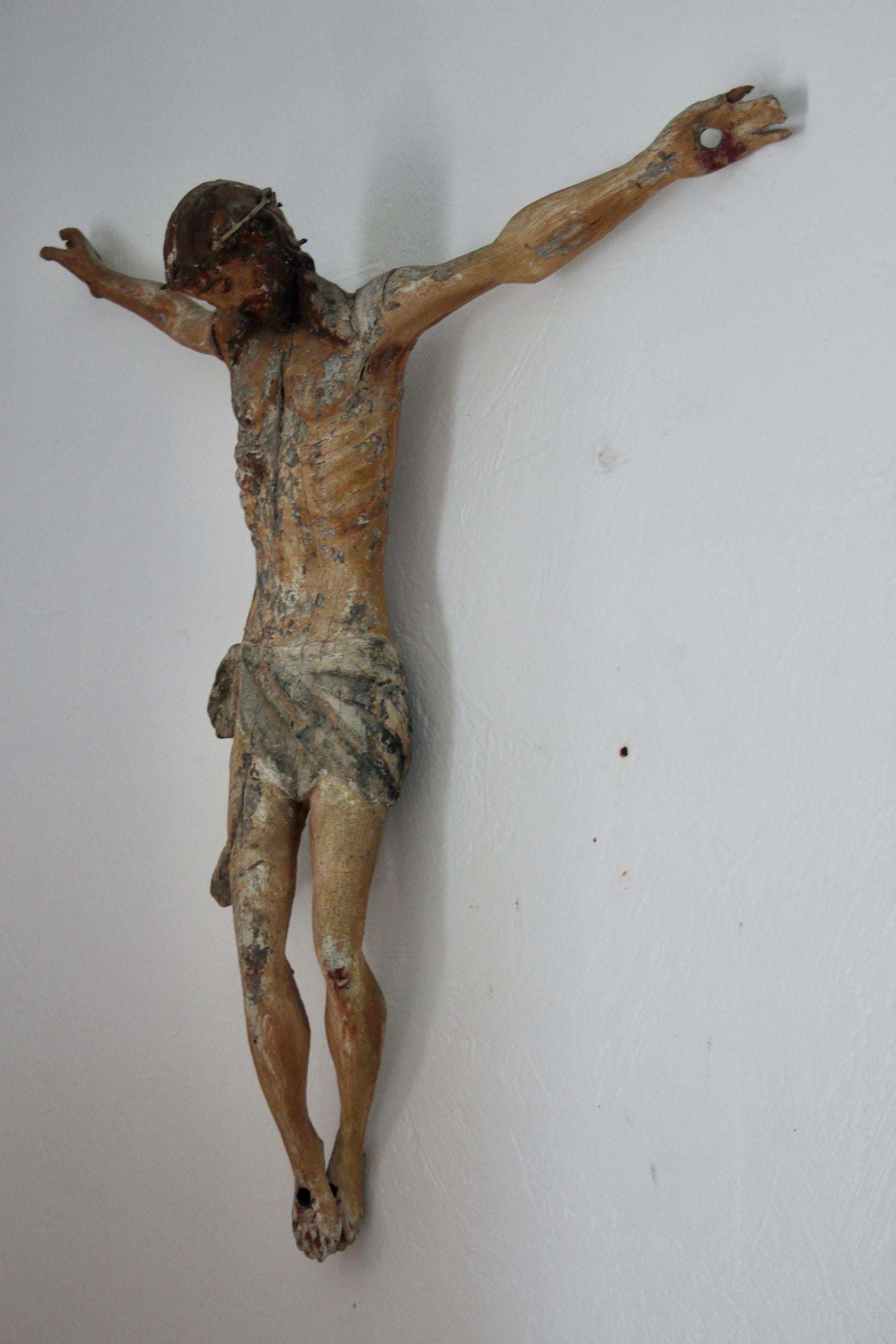 Sculpture en bois du corps du Christ en vente 4