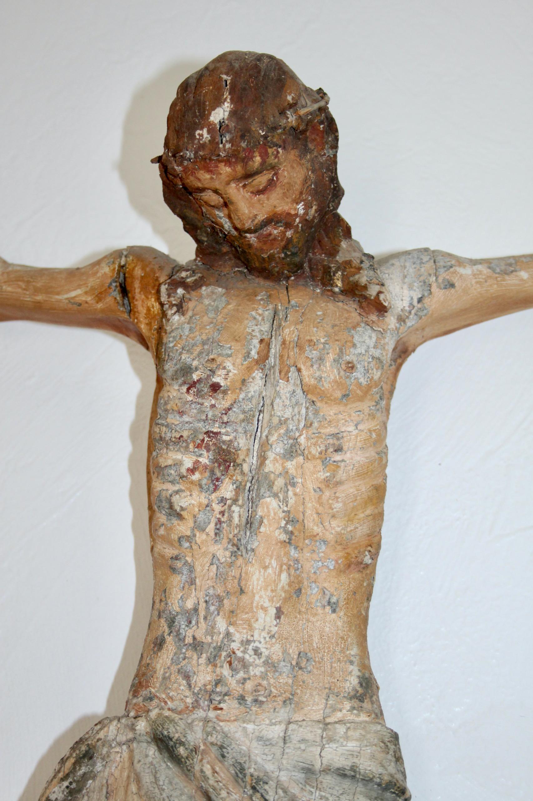Bois Sculpture en bois du corps du Christ en vente