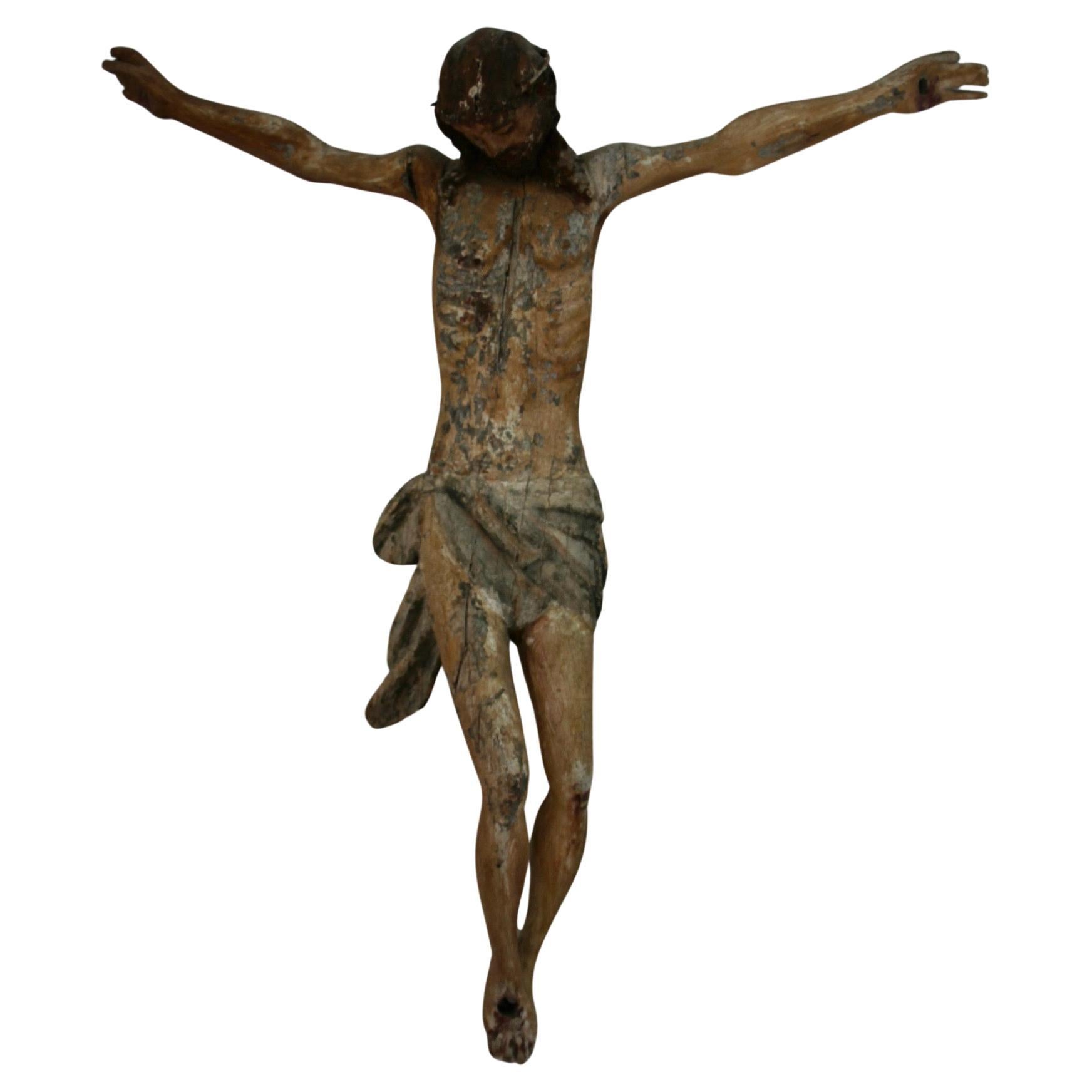 Scultura in legno del corpo di Cristo