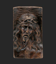 Wooden sculpture of Jesus Christ by Jean-Claude Lardeux France 1960s
