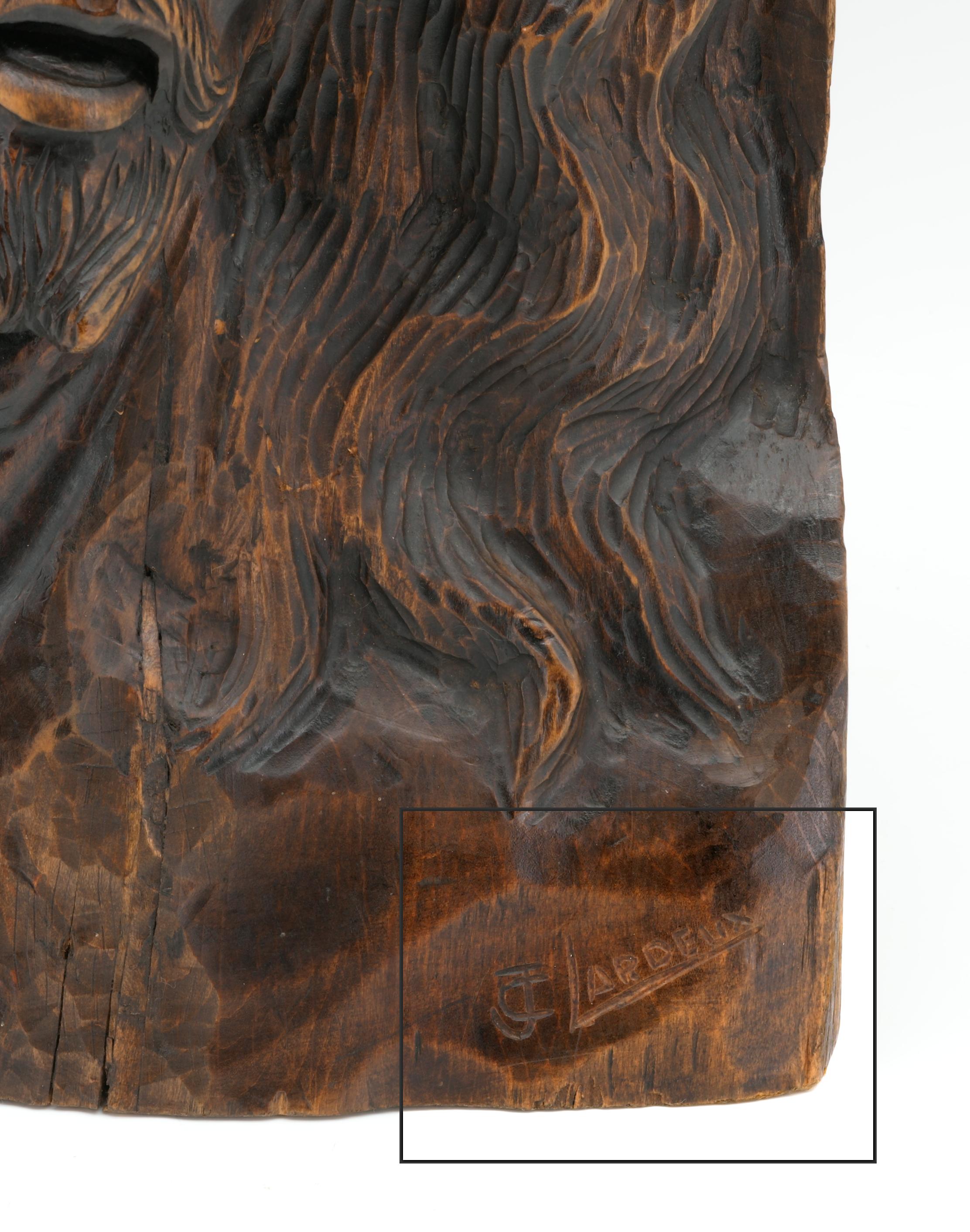 Legno Scultura in legno di Gesù Cristo di Jean-Claude Lardeux Francia anni '60 in vendita