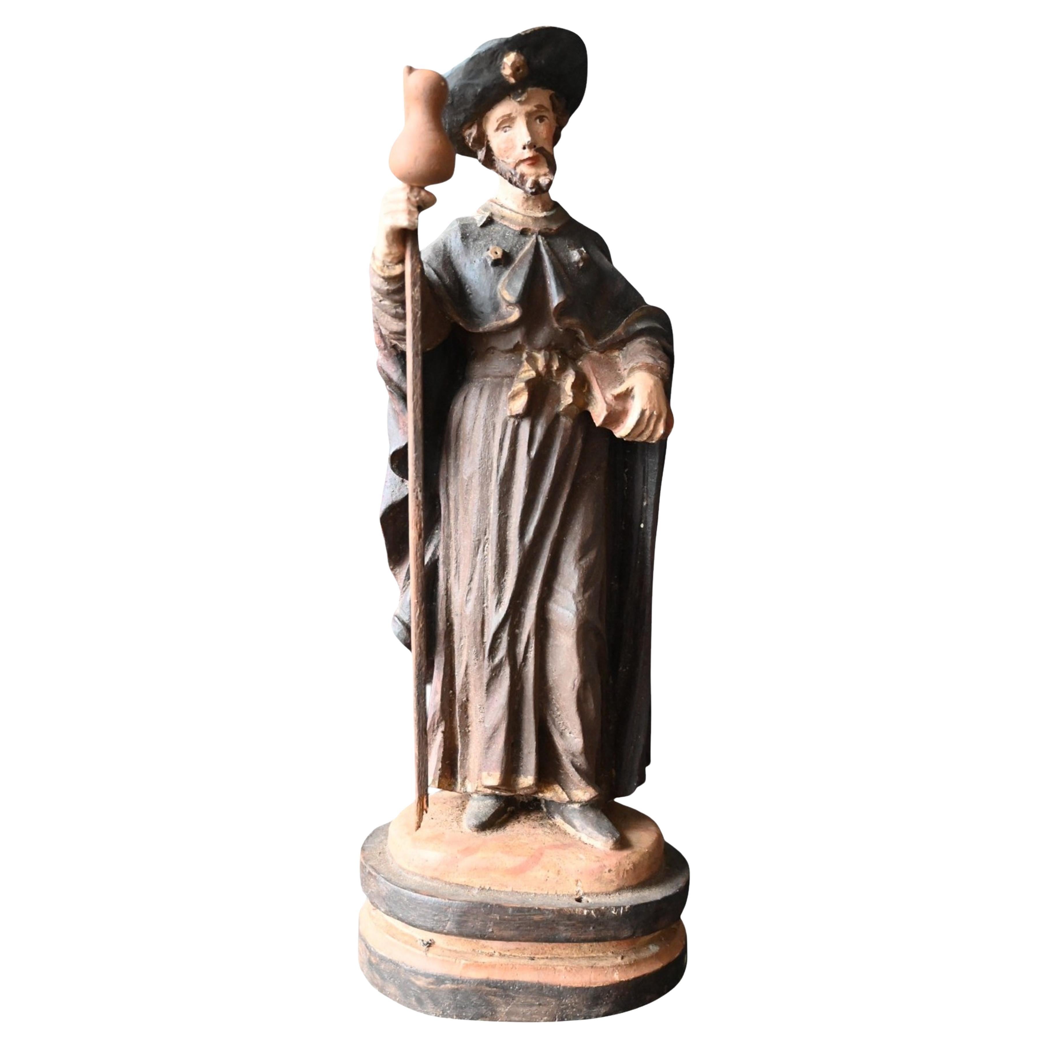 Escultura de madera de Santiago el Mayor, siglo XVIII (Escuela tirolesa)