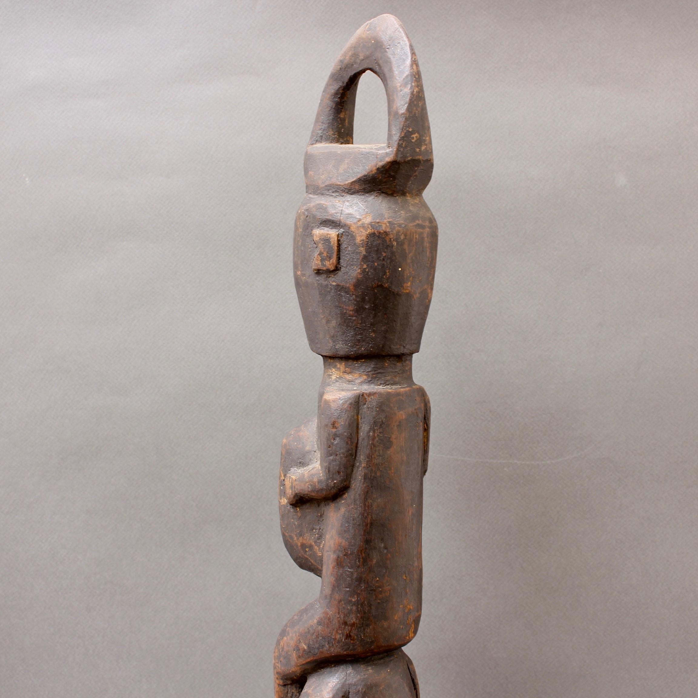 Wooden Sculpture of Totemic Figures from Timor Island, Indonesia, circa 1970s 2
