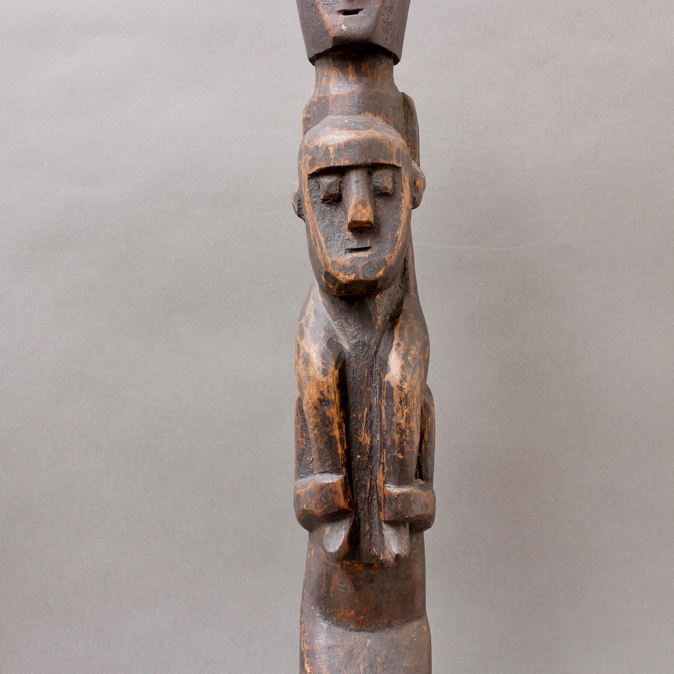 Wooden Sculpture of Totemic Figures from Timor Island, Indonesia, circa 1970s 5