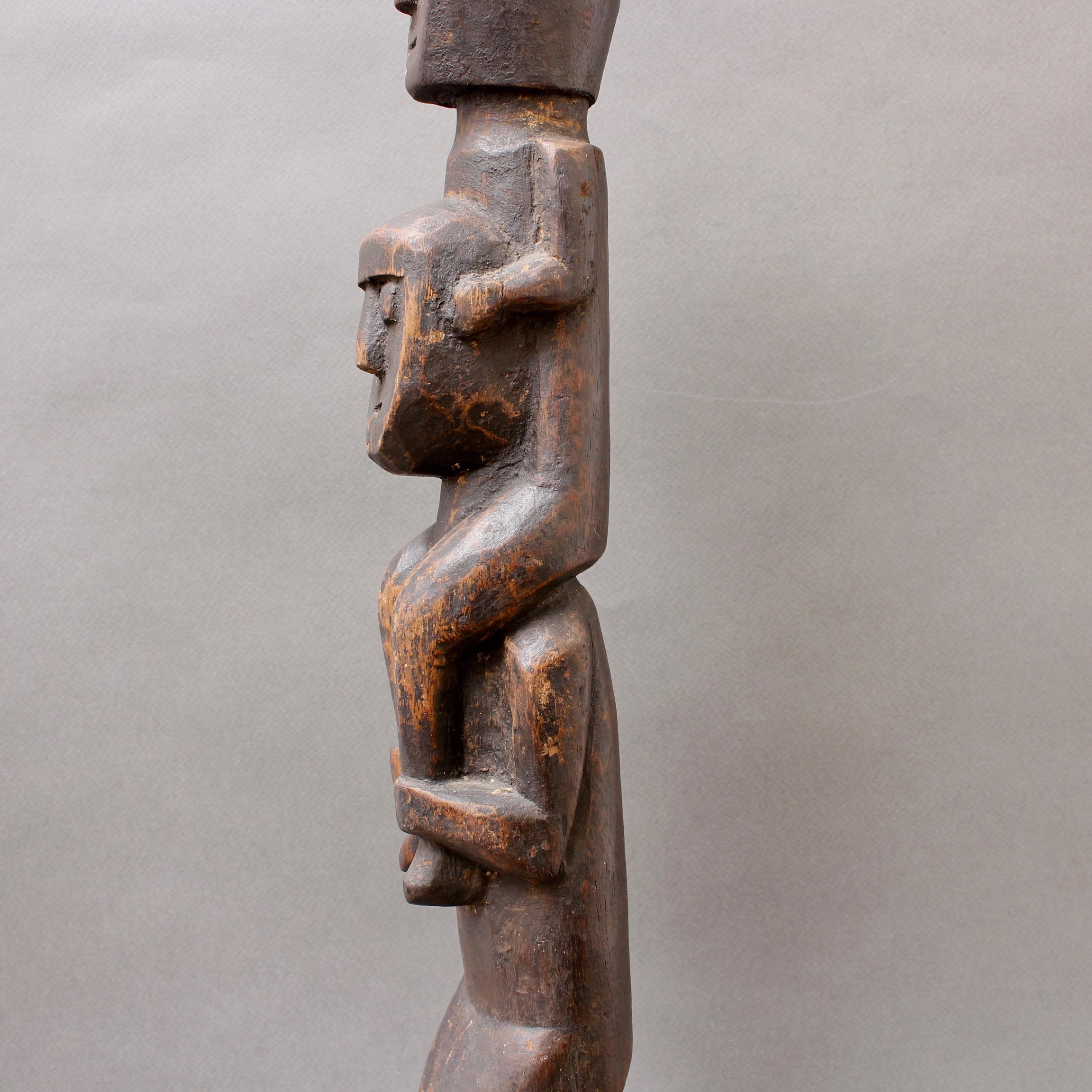 Wooden Sculpture of Totemic Figures from Timor Island, Indonesia, circa 1970s 7