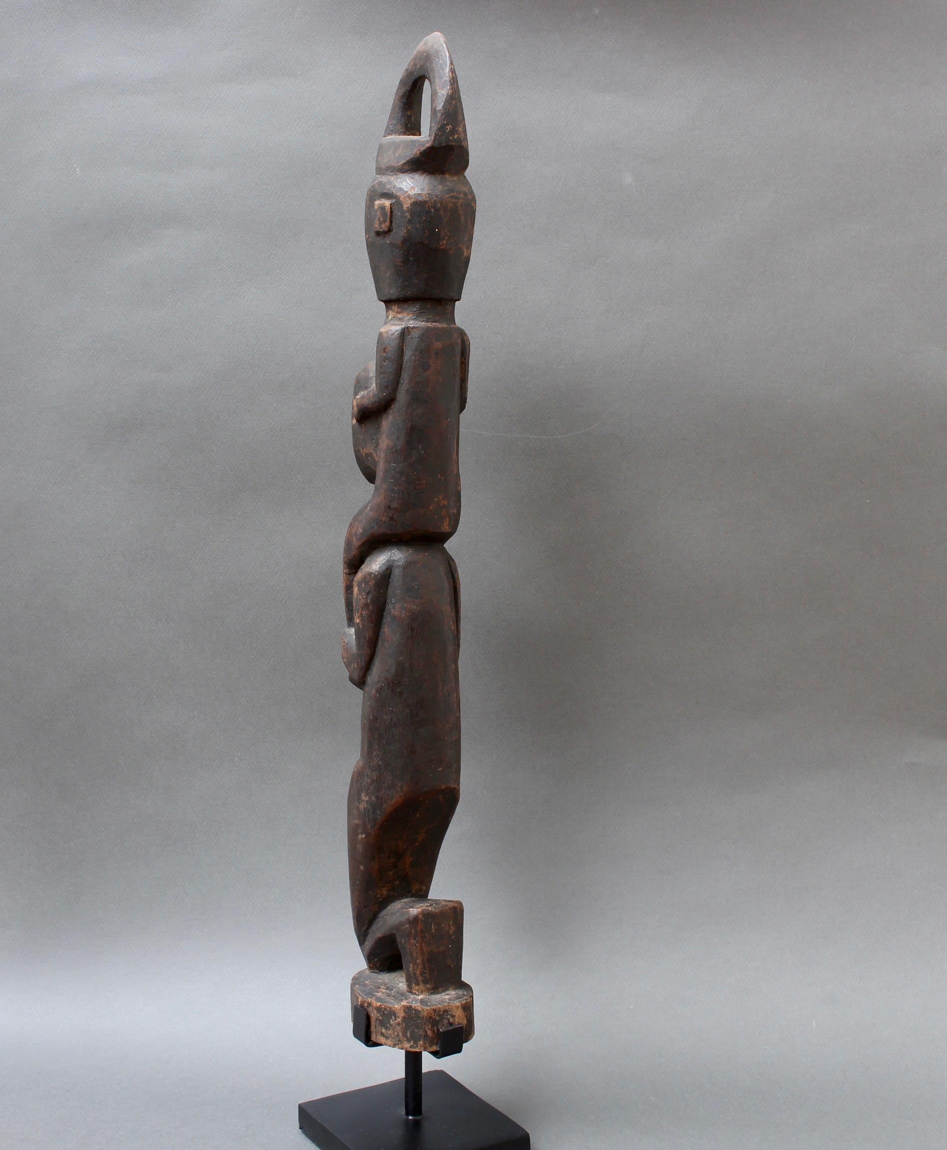 Tribal Wooden Sculpture of Totemic Figures from Timor Island, Indonesia, circa 1970s