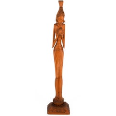 Wooden Sculpture of Woman from Bali