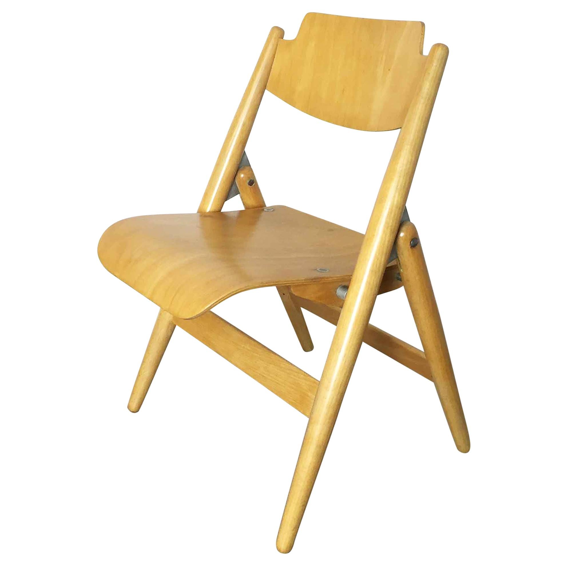Wooden SE18 Children's Chair by Egon Eiermann for Wilde & Spieth, Germany 1950s For Sale