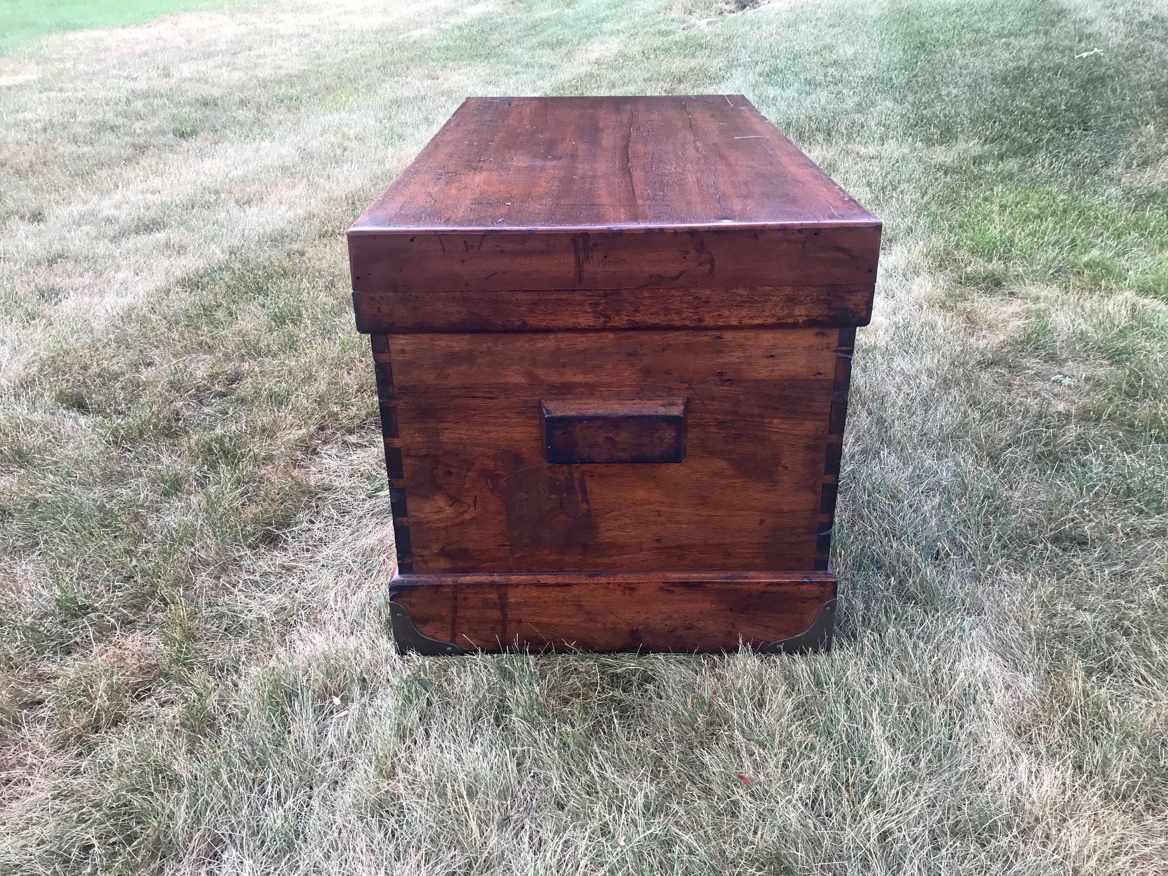 American Wooden Sea Chest with Admiral 