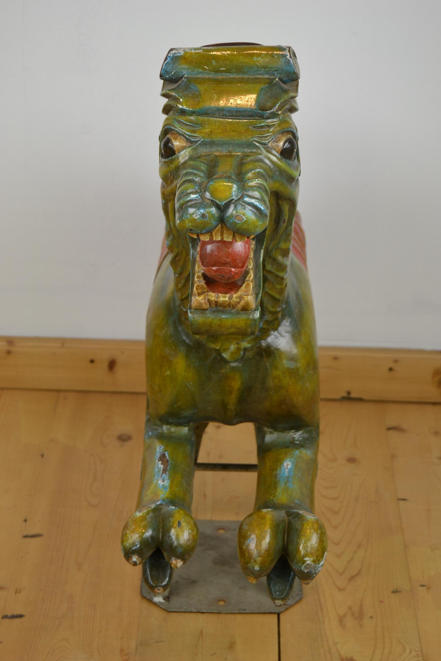 20th Century Wooden Sea Dragon Carousel Ride On Sculpture, Europe, 1950s