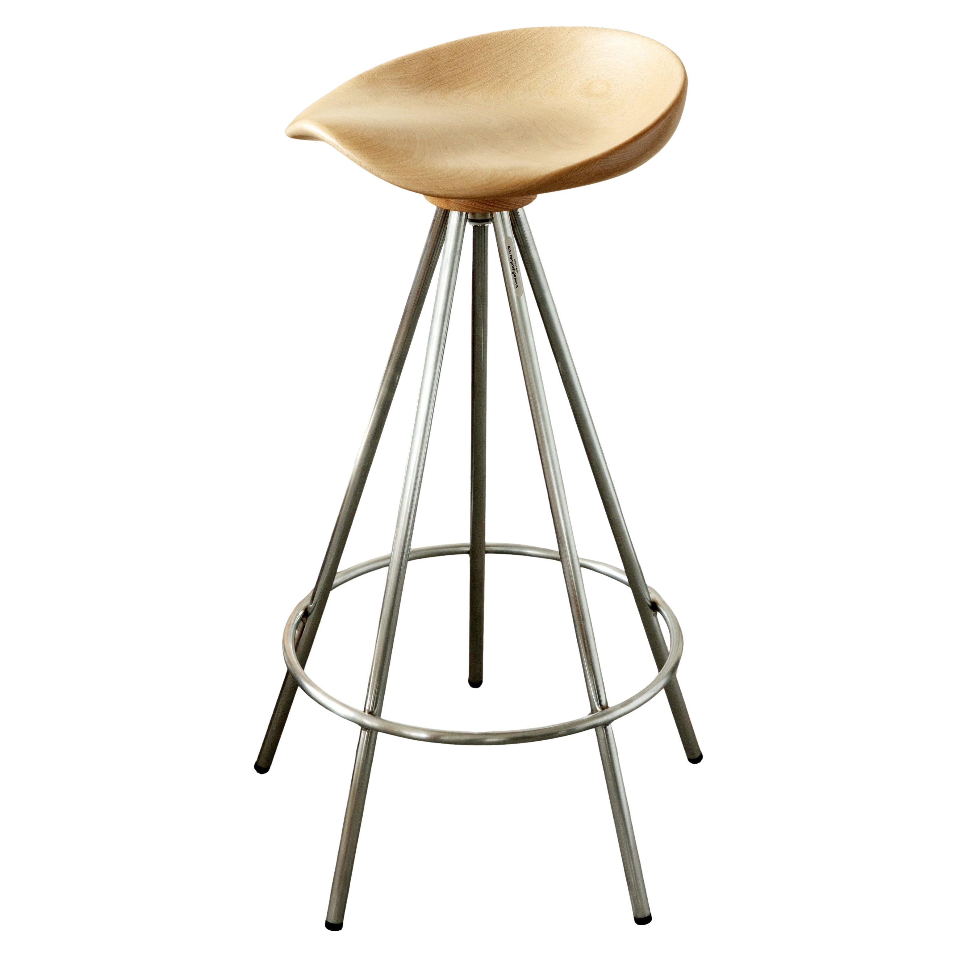 Holzsitz, Jamaika-Hocker, von Pepe Cortes, Buche massiv lackiert, hoch, 2015