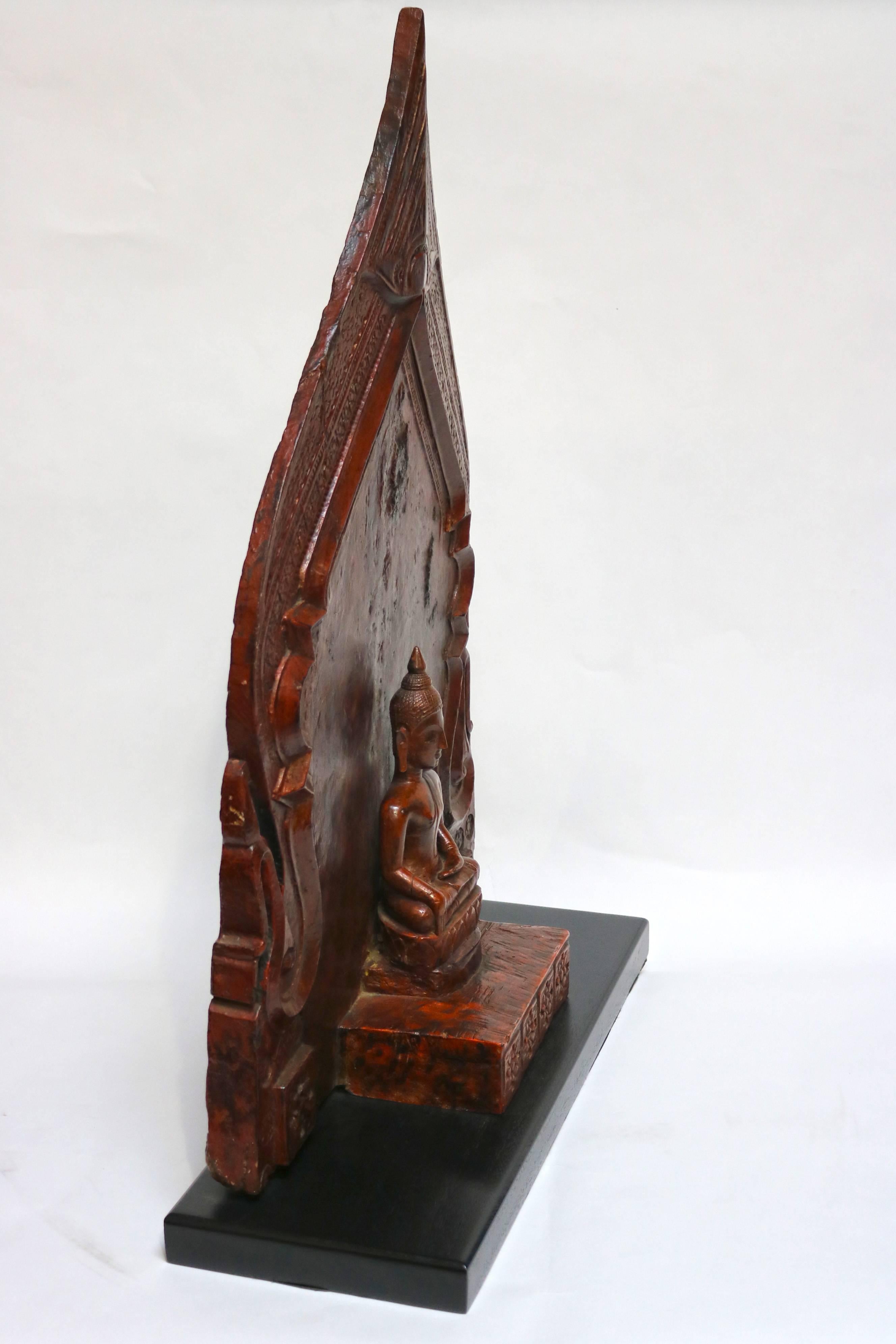 Thai Wooden Seated Buddha TA 12 For Sale