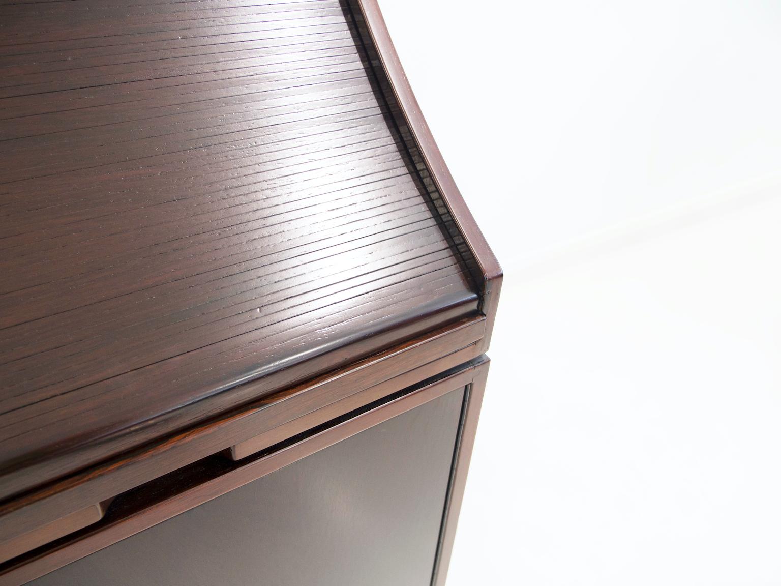 Wooden Secretary Desk by Gianfranco Frattini for Bernini For Sale 11
