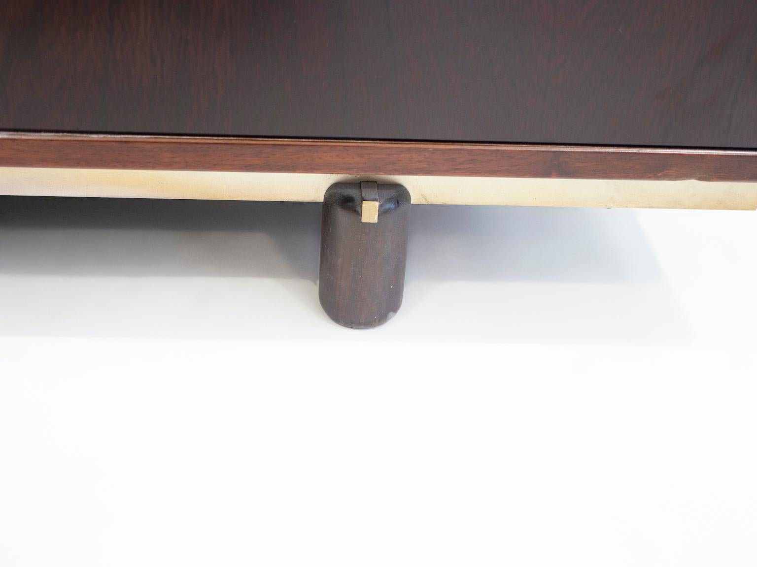 Mid-Century Modern Wooden Secretary Desk by Gianfranco Frattini for Bernini For Sale