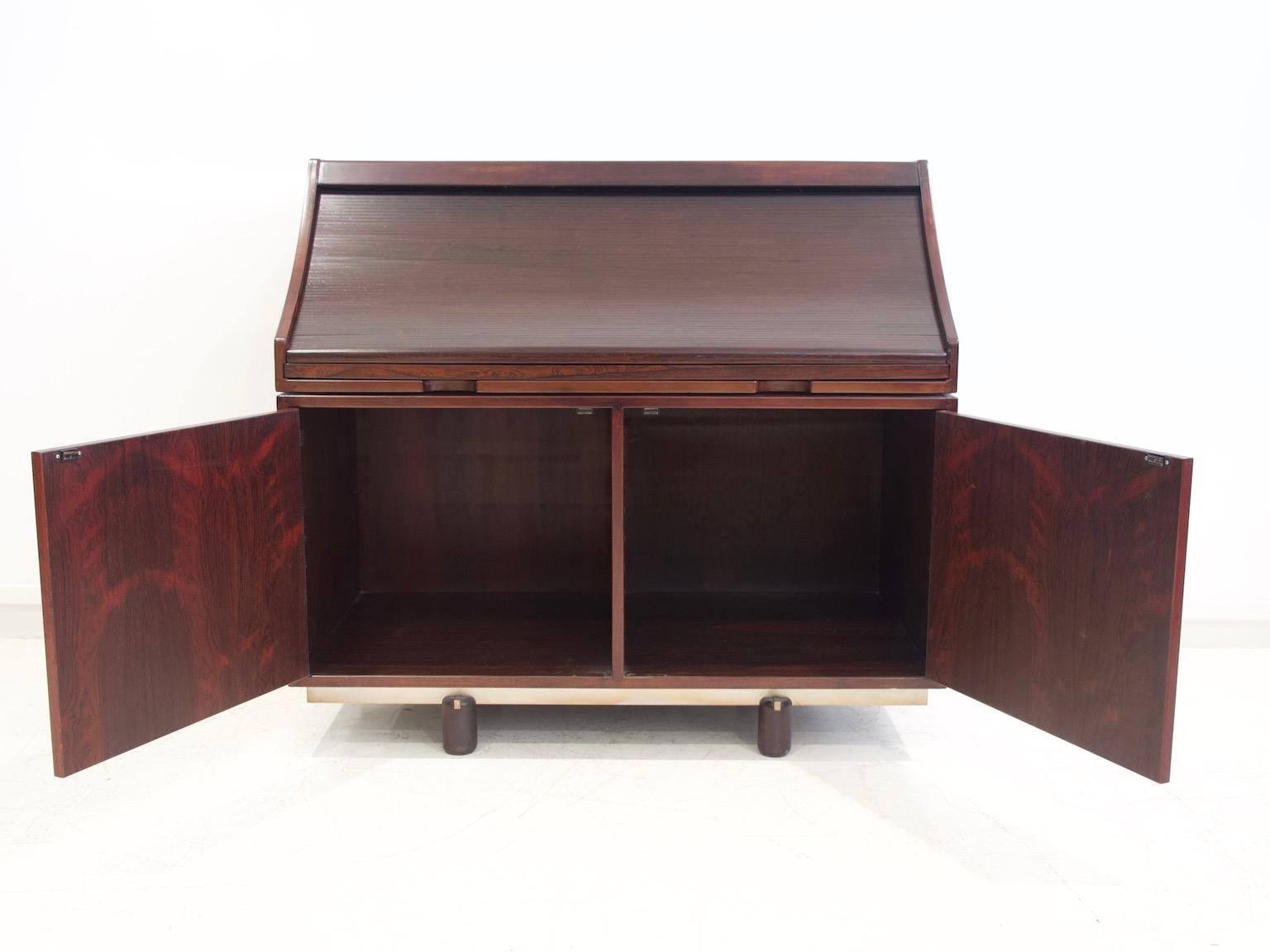 Wooden Secretary Desk by Gianfranco Frattini for Bernini In Good Condition For Sale In Madrid, ES
