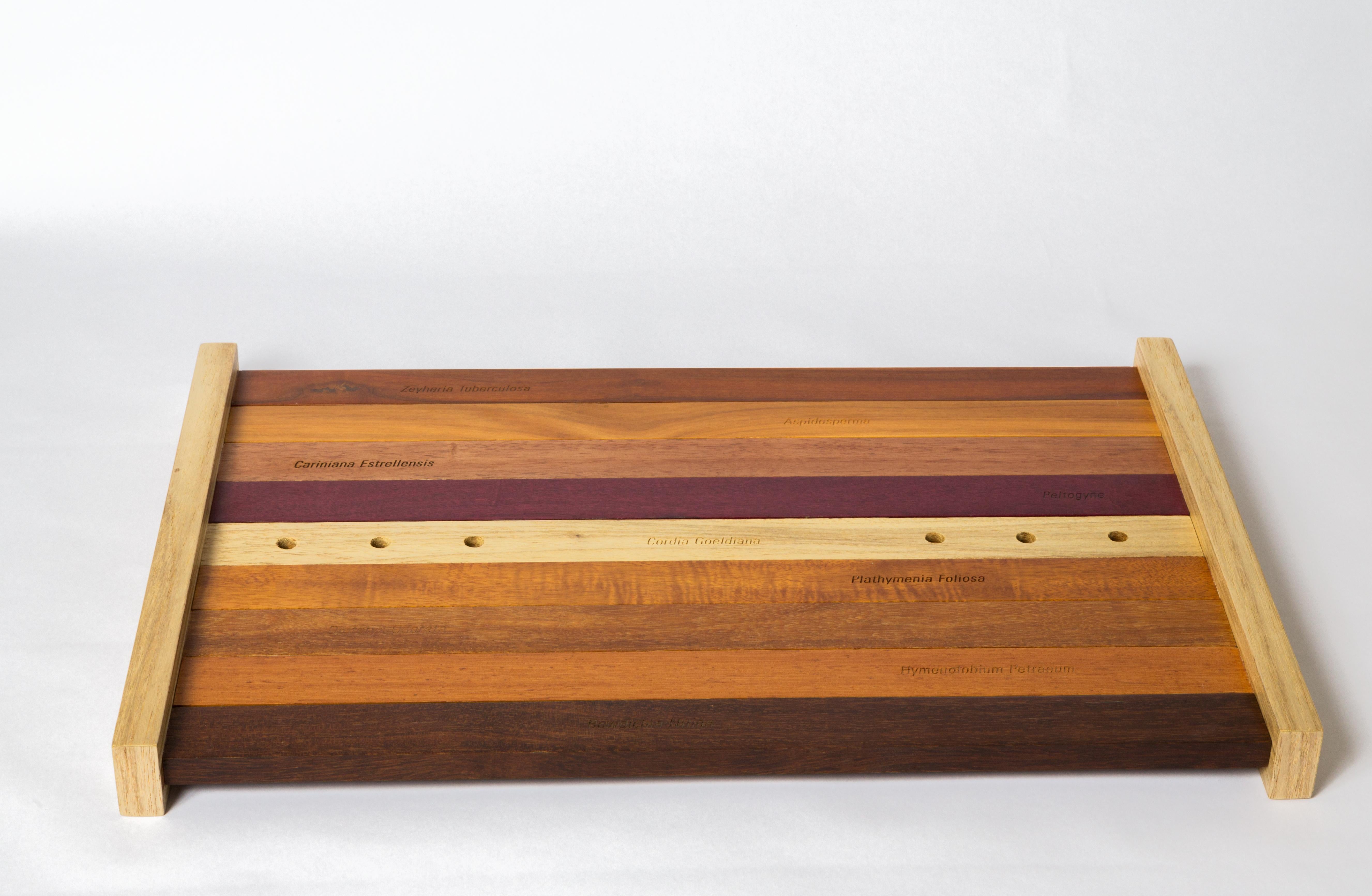 Wooden Serving Tray in Brazilian Woods For Sale 2