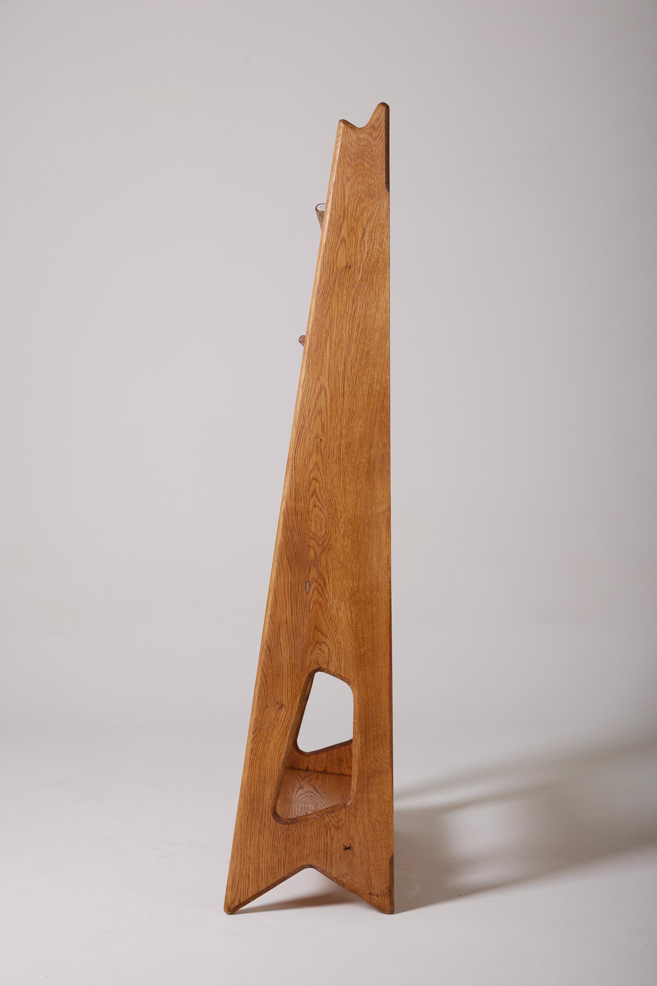 20ième siècle Etagère en bois de Pierre Cruège