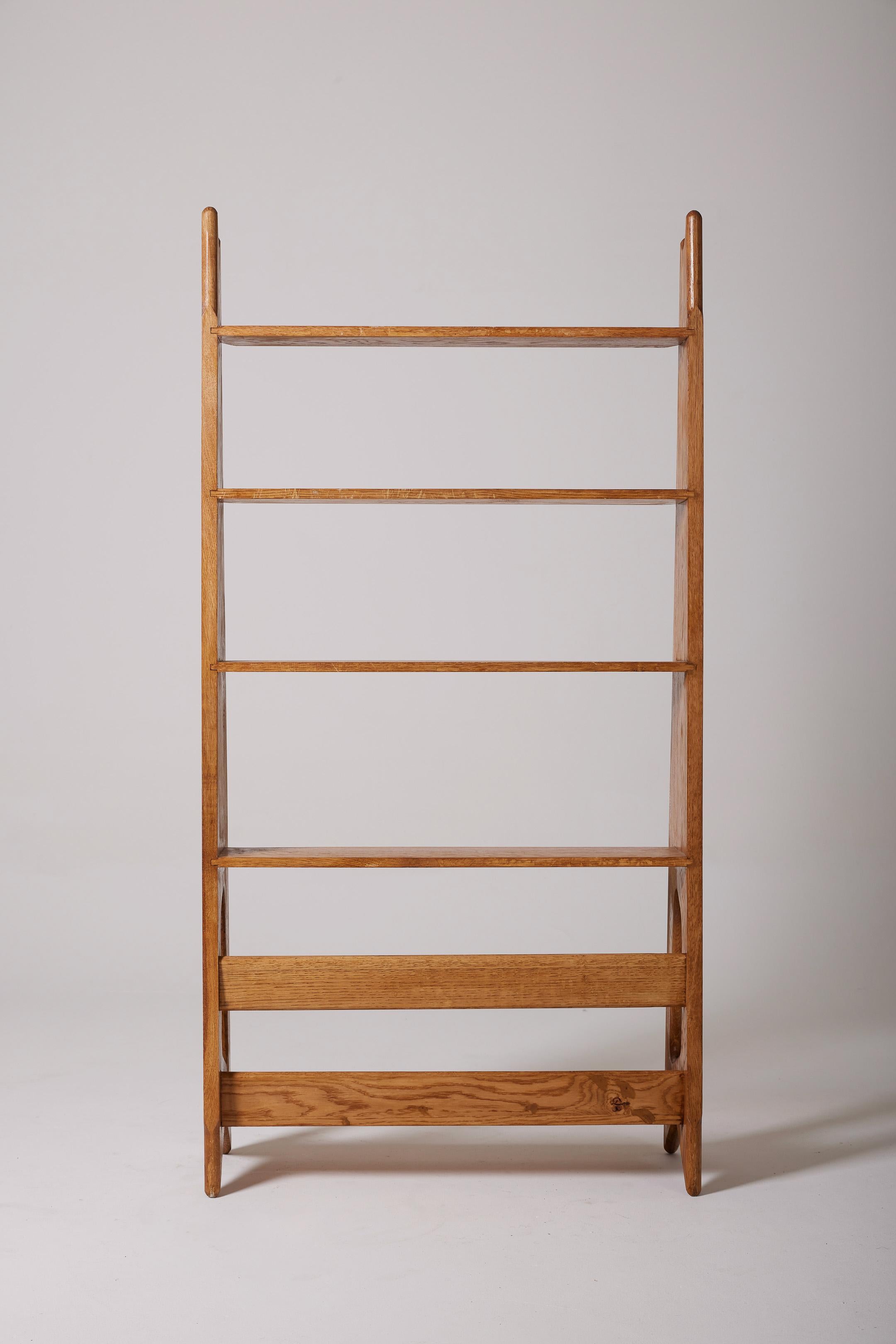 Wooden shelf by Pierre Cruège For Sale 1