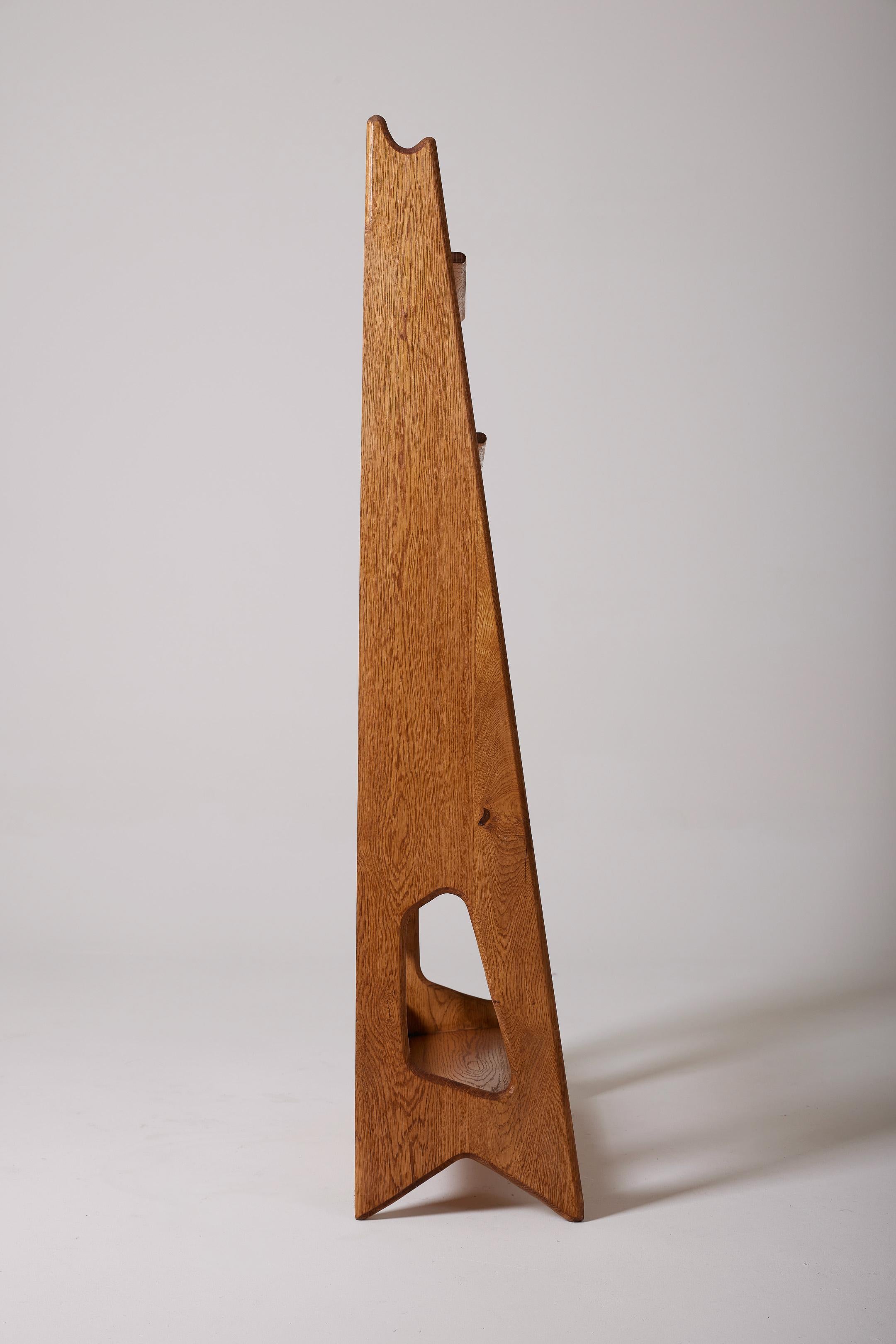 Wooden shelf by Pierre Cruège For Sale 3