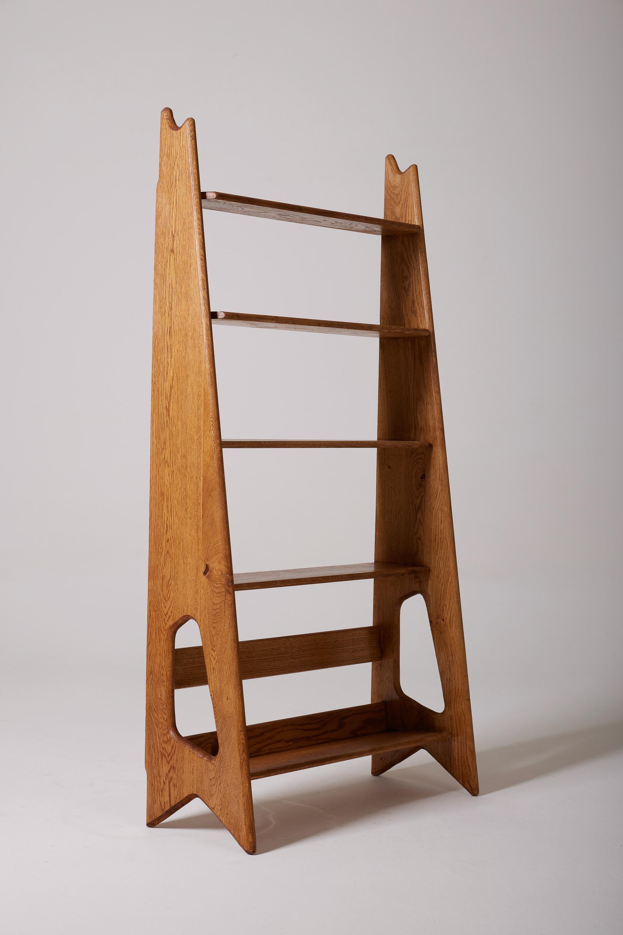 Wooden shelf by Pierre Cruège For Sale 4