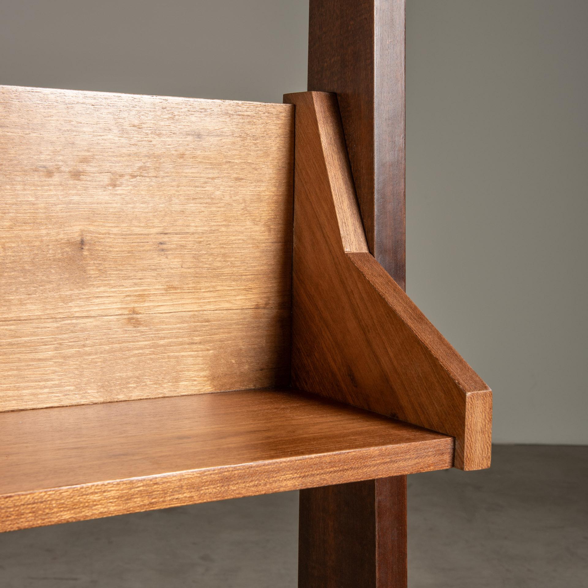 Wooden Shelve, by Zanine Caldas, Brazilian 20th Mid-Century Design  For Sale 2