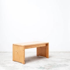 Wooden Short Low Table from Savoie, Les Arcs, France, 1990s