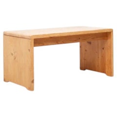 Wooden Short Low Table from Savoie, Les Arcs, France, 1990s
