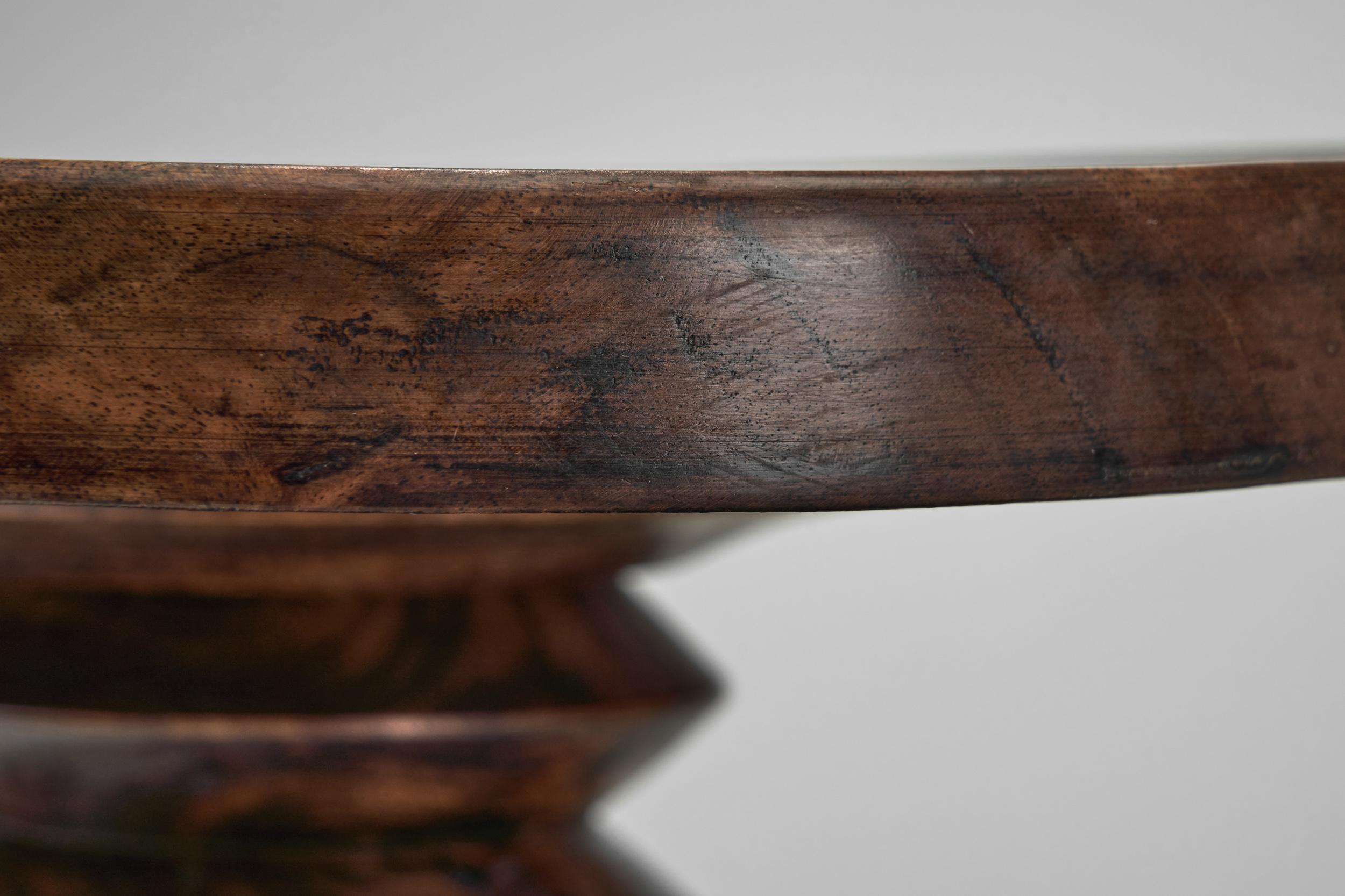 Wooden Side Table attributed after Charles Dudouyt, France ca 1940s en vente 5