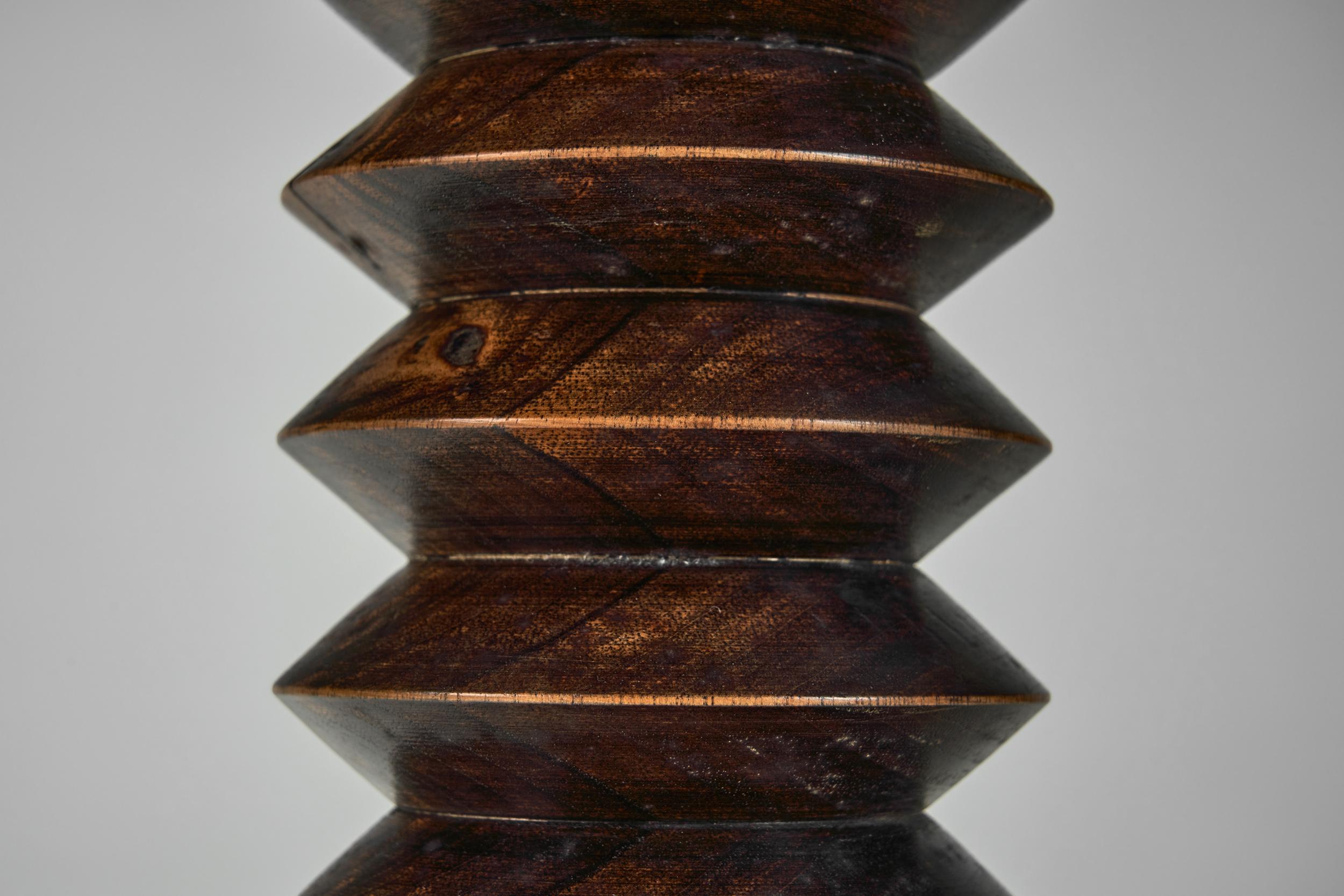 Wooden Side Table attributed after Charles Dudouyt, France ca 1940s en vente 6