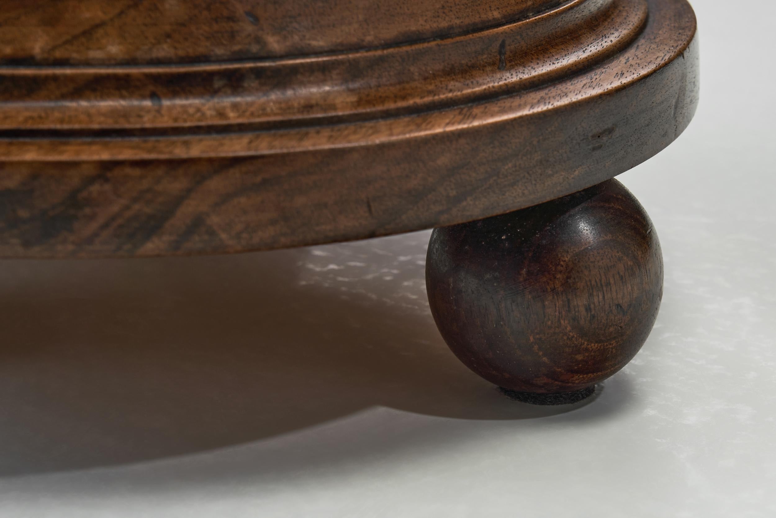 Wooden Side Table attributed after Charles Dudouyt, France ca 1940s en vente 9