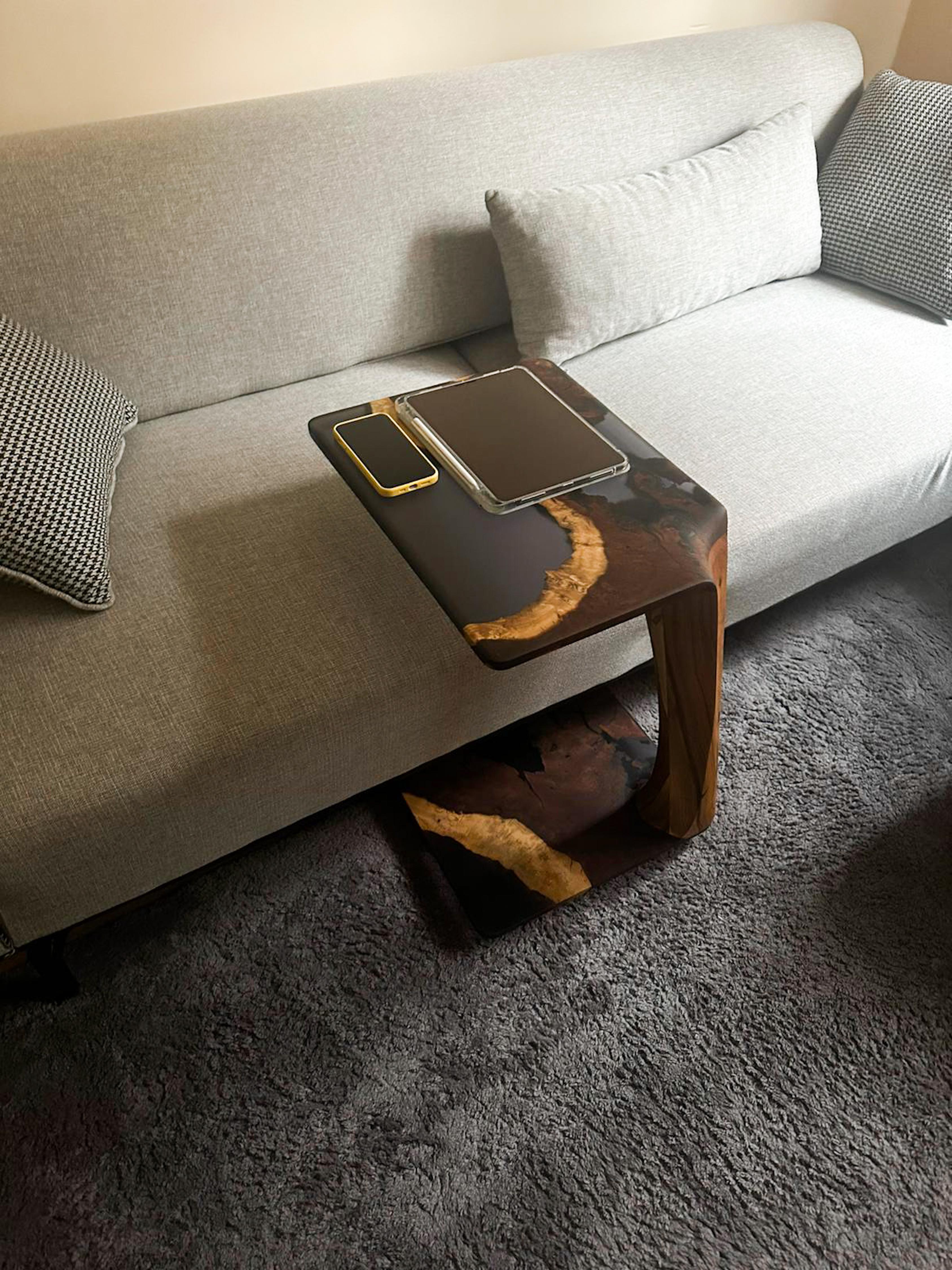 Modern Wooden Side Table - Custom Sofa Table - Custom Coffee Table For Sale