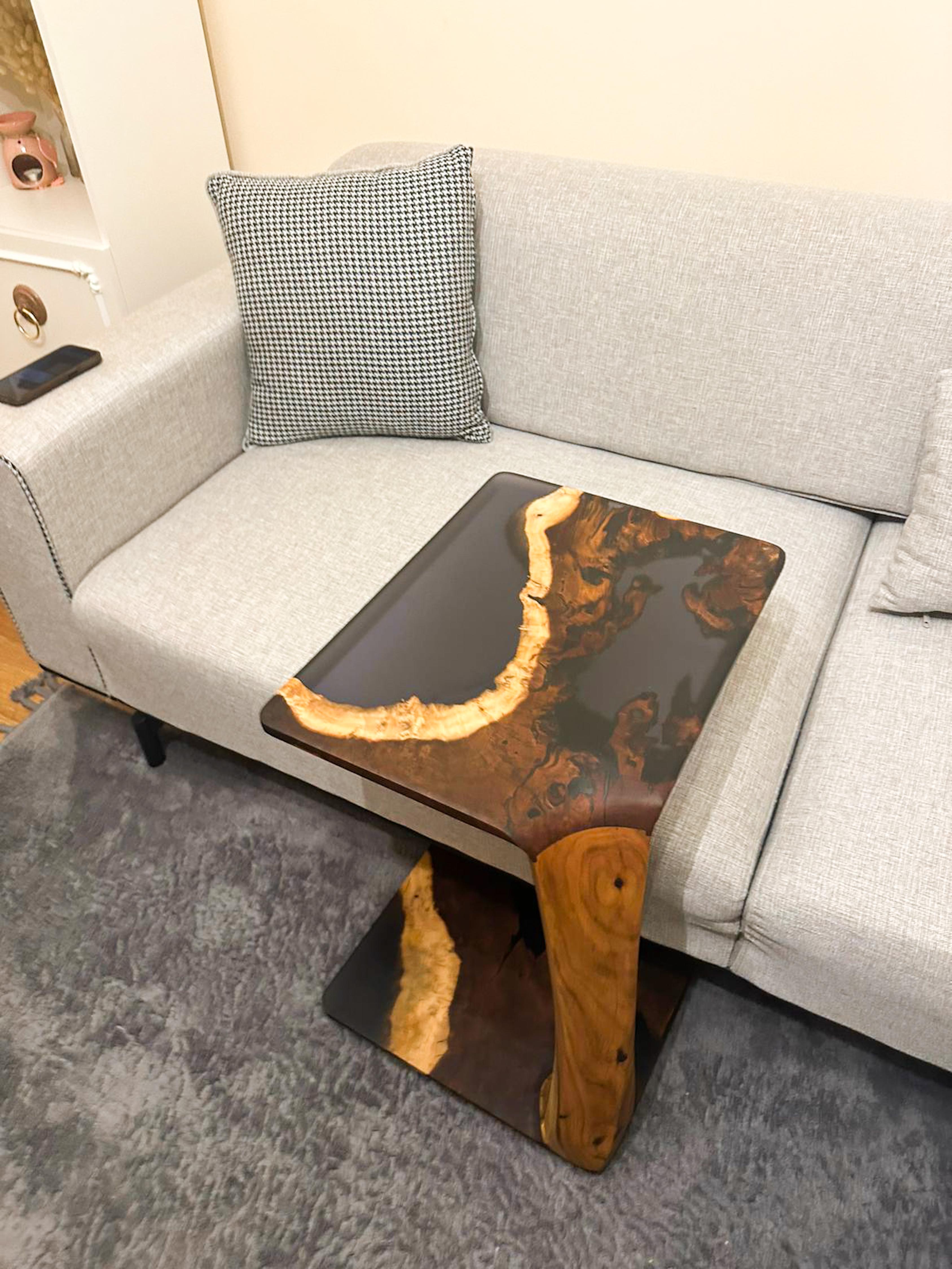 Carved Wooden Side Table - Custom Sofa Table - Custom Coffee Table For Sale