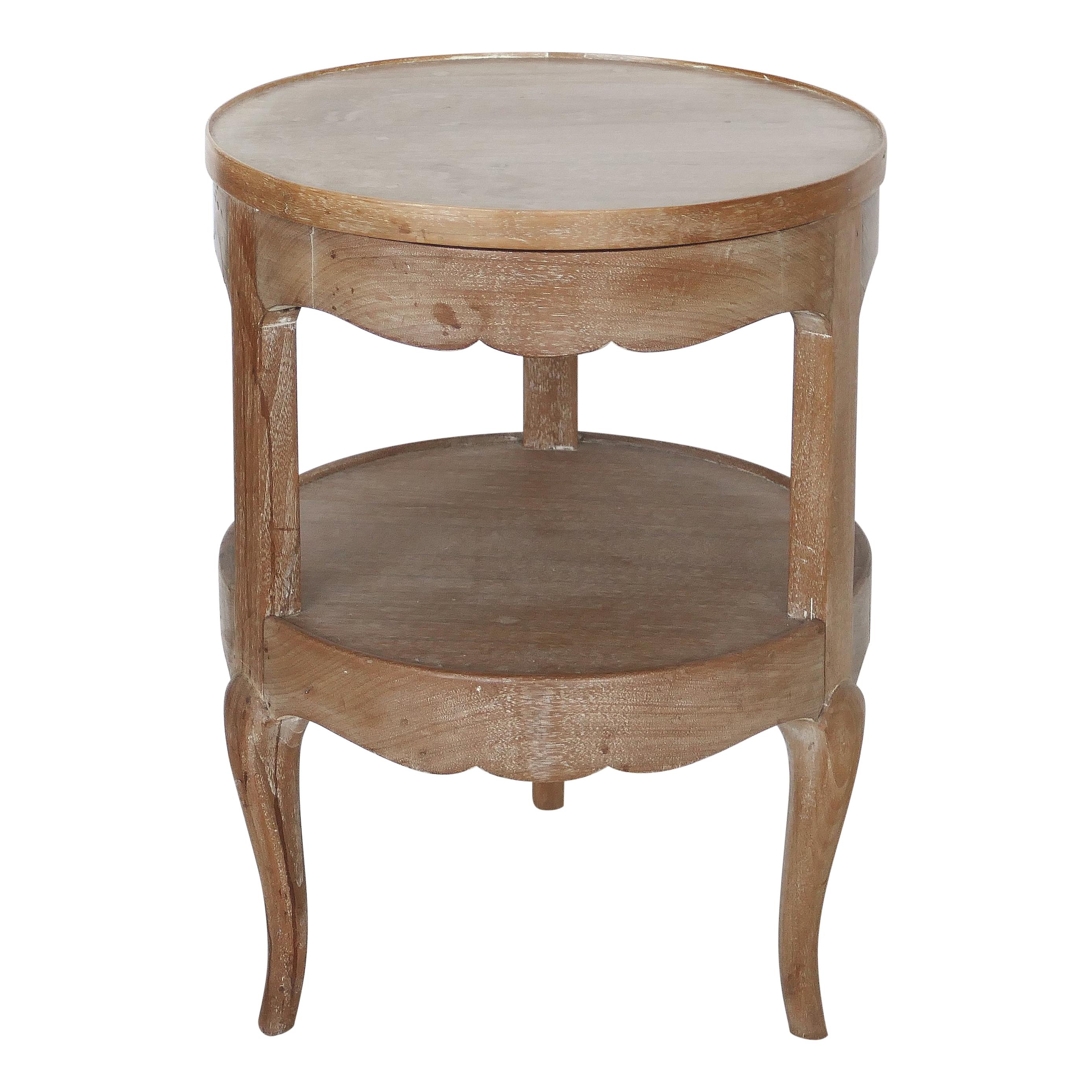 Wooden Side Table or Nightstand with a Washed Finish For Sale at 1stDibs