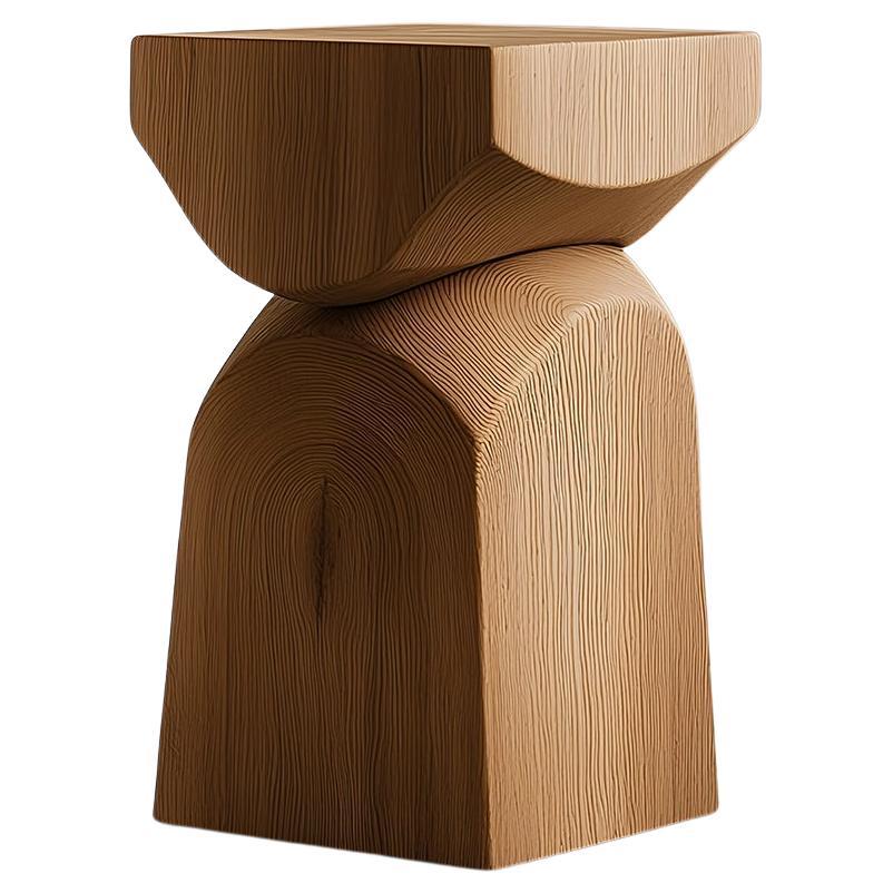 Wooden Side Table Socle No116, Minimal Interior Design by Joel Escalona