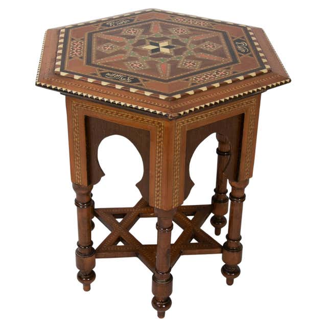 Table In Arabic 19th Century Arabic Coffee Table Richly Decorated with Mother of Pearl ...