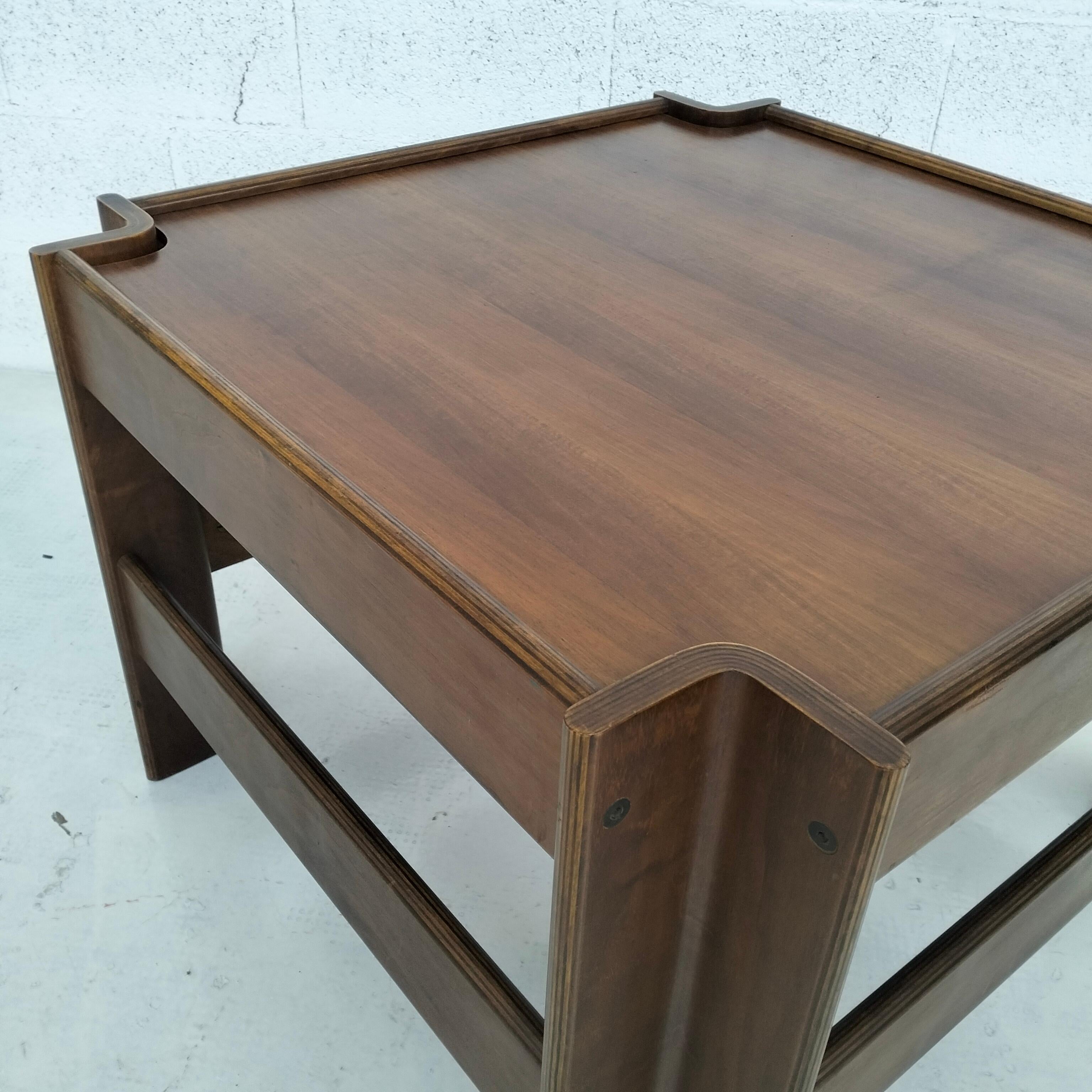 Mid-Century Modern Wooden Side  Table Zelda by Sergio Asti for Poltronova, 1960s  For Sale