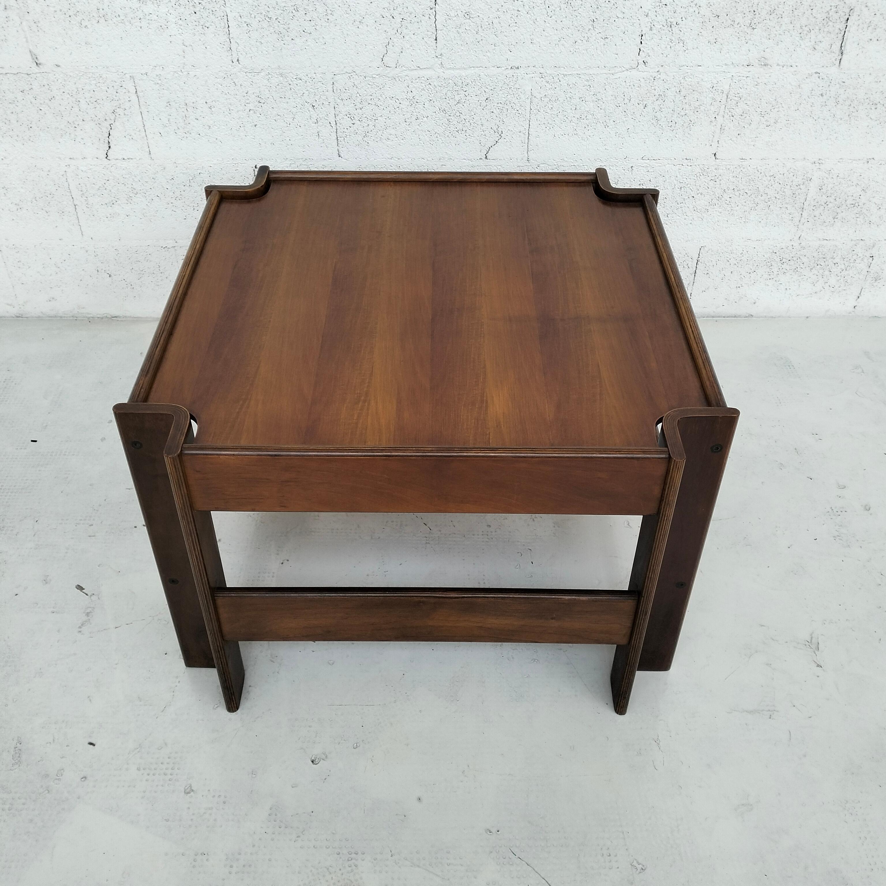 Mid-20th Century Wooden Side  Table Zelda by Sergio Asti for Poltronova, 1960s  For Sale