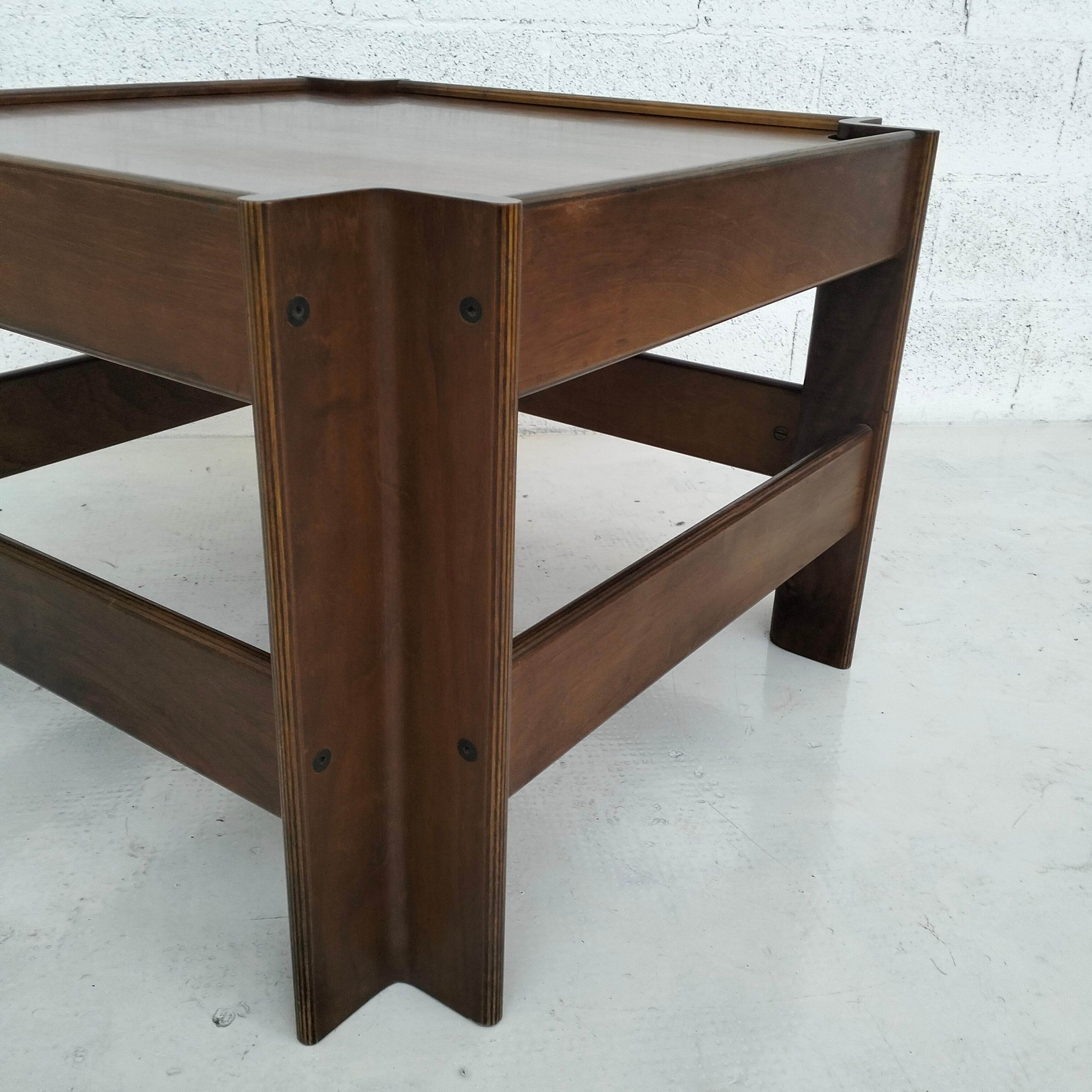 Wooden Side  Table Zelda by Sergio Asti for Poltronova, 1960s  For Sale 1