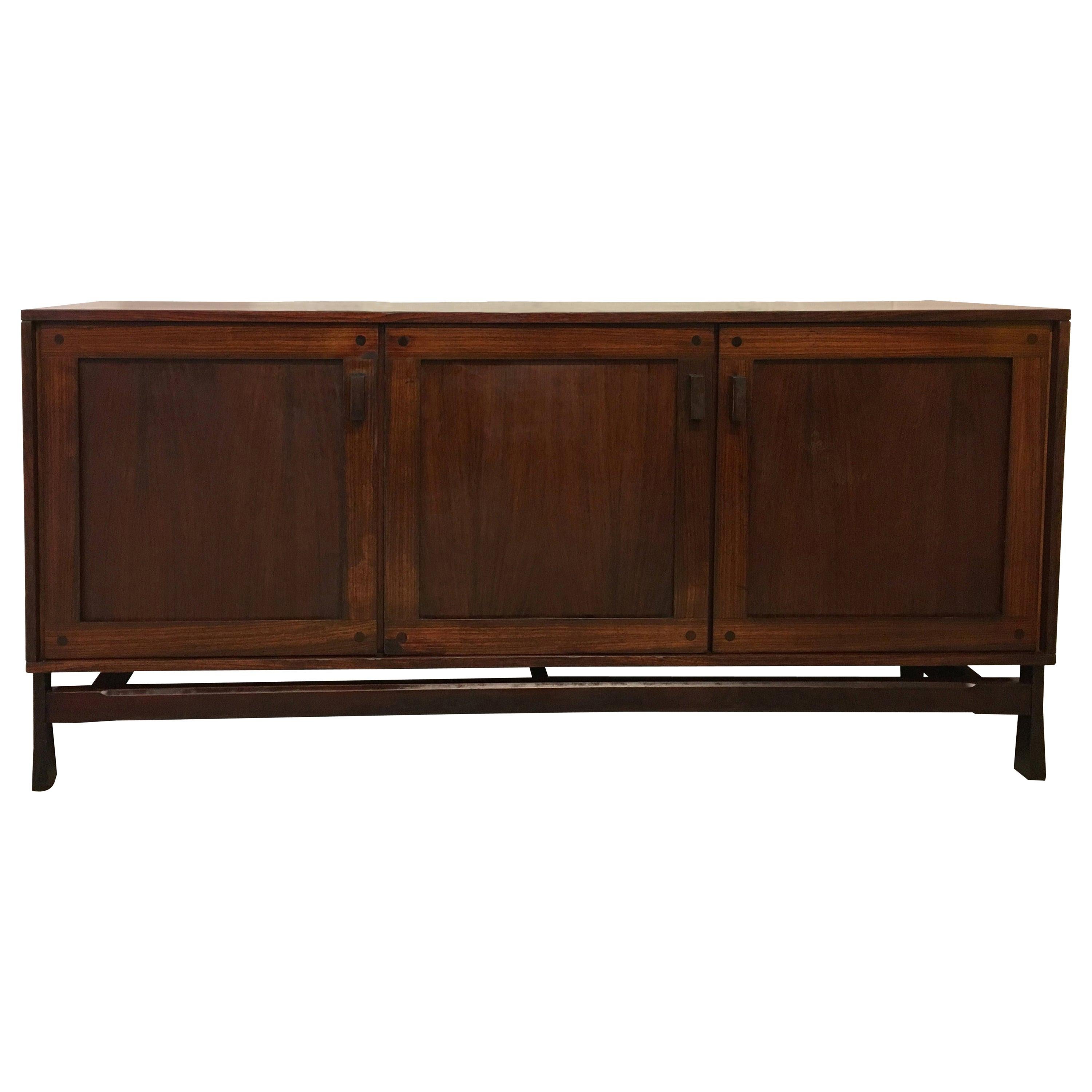 Wooden Sideboard, Italian Manufacture, Saima Pavia production 1960 For Sale