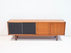 Credenza in legno con ante nere di Georges Coslin