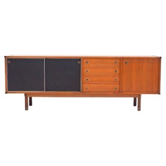 Wooden Sideboard with Black Doors by George Coslin