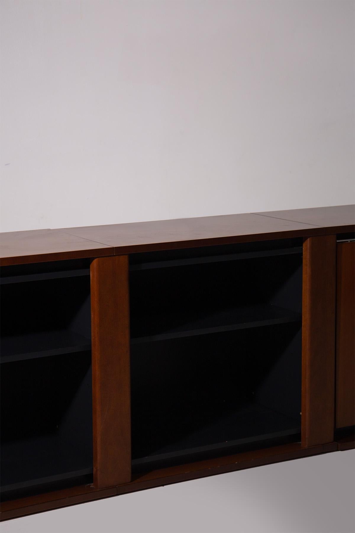 Wooden sideboard with built-in turntable in vendita 4